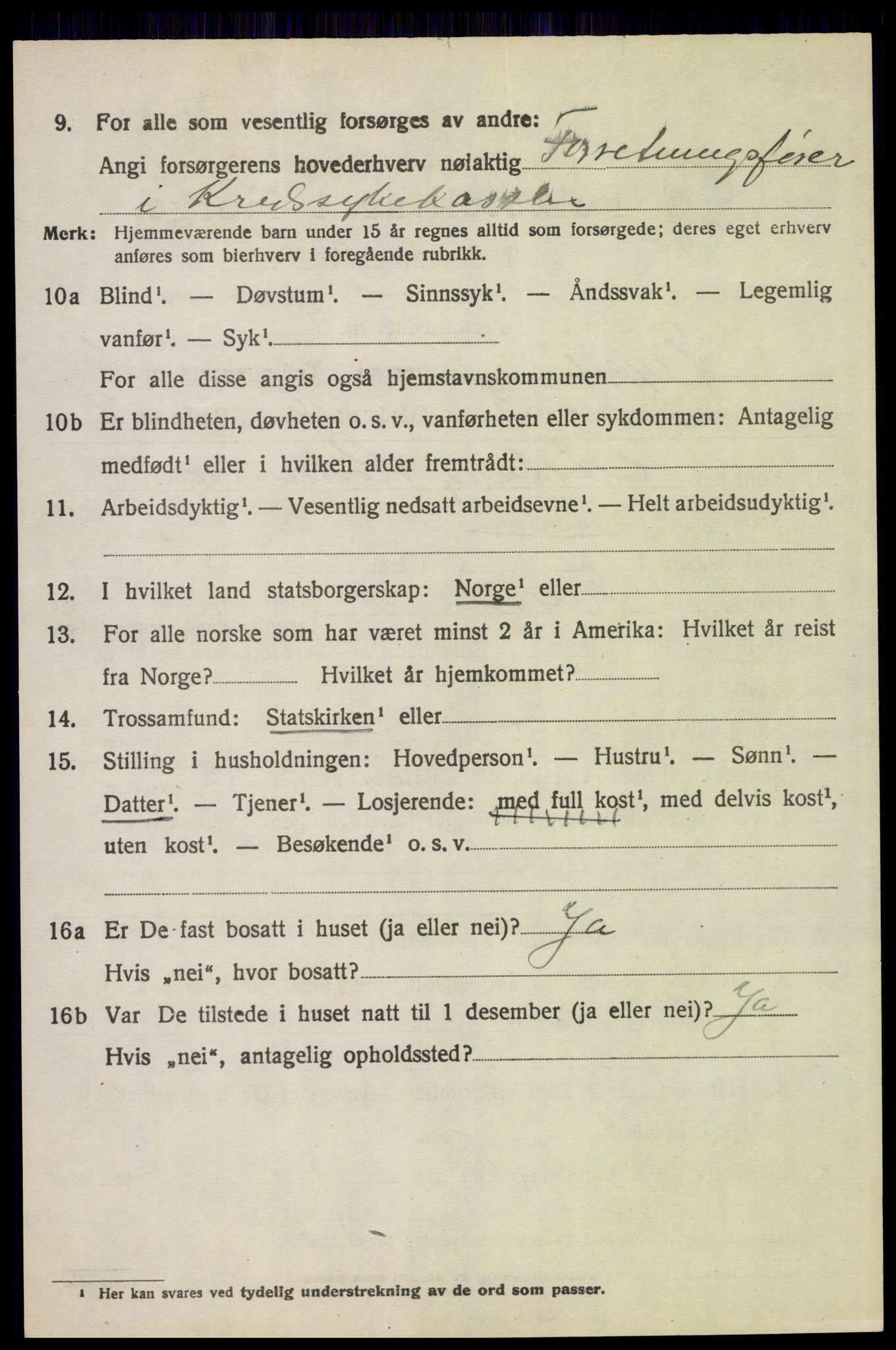 SAH, 1920 census for Trysil, 1920, p. 4574
