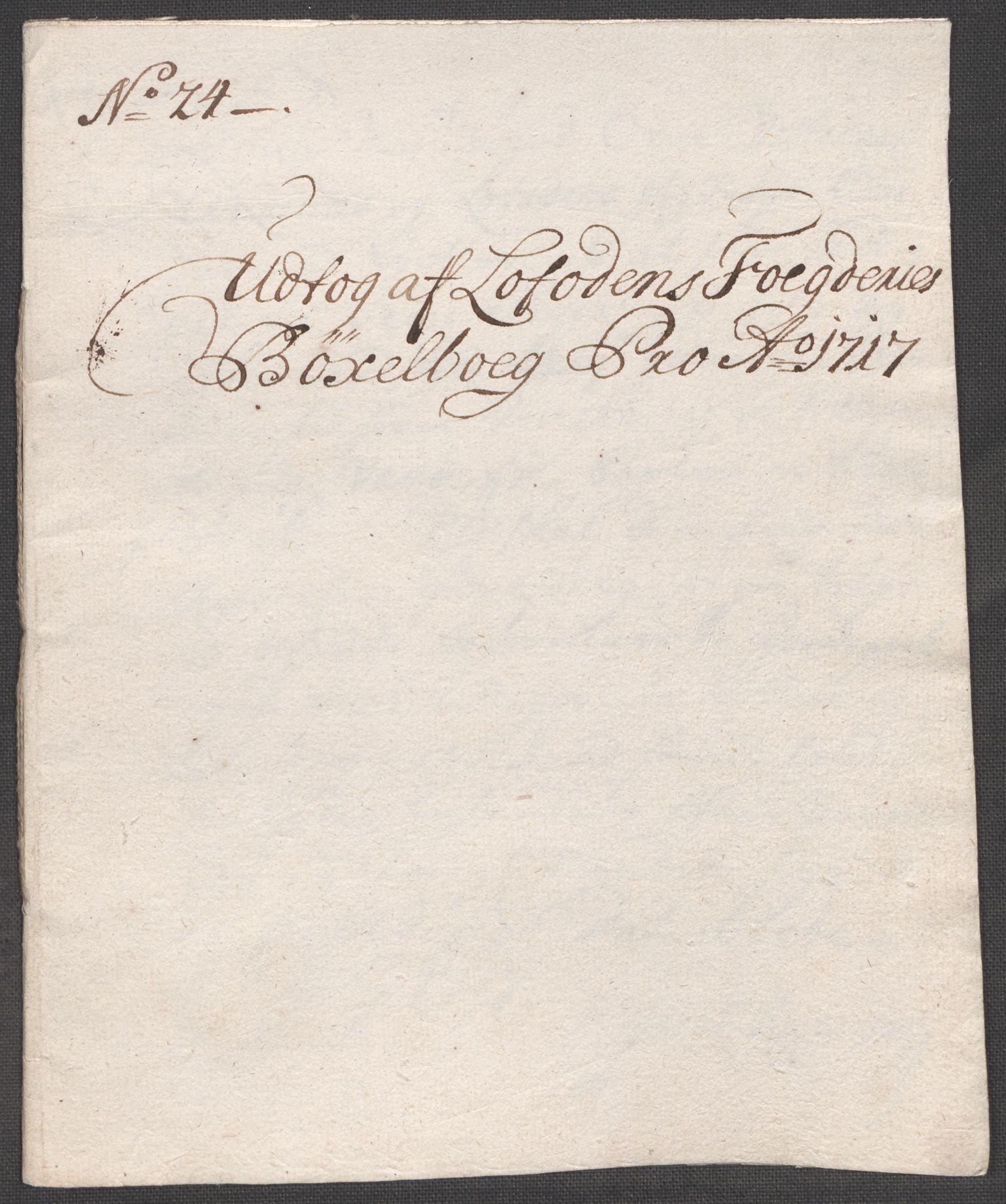 Rentekammeret inntil 1814, Reviderte regnskaper, Fogderegnskap, RA/EA-4092/R67/L4683: Fogderegnskap Vesterålen, Andenes og Lofoten, 1717, p. 193