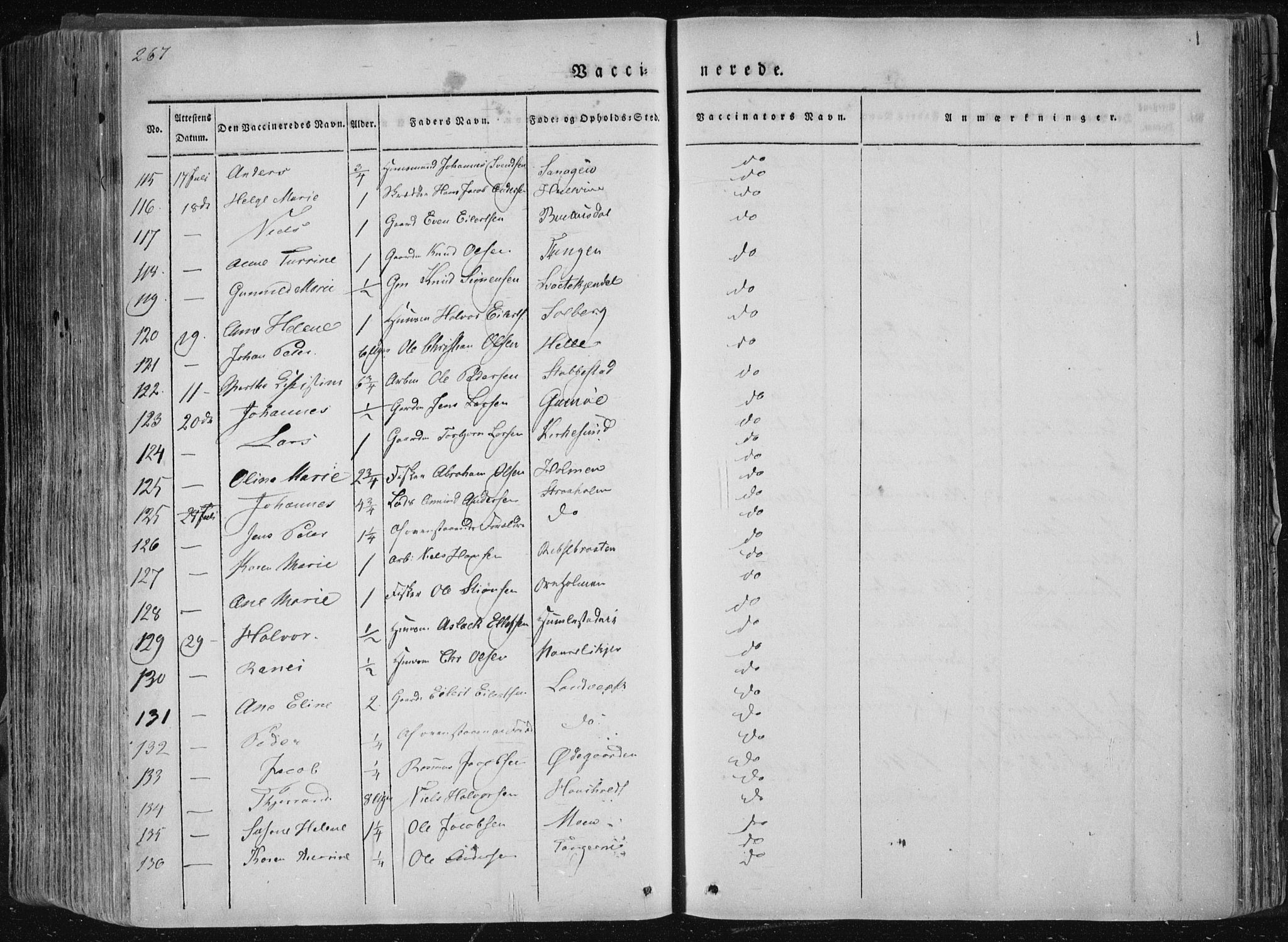 Sannidal kirkebøker, SAKO/A-296/F/Fa/L0007: Parish register (official) no. 7, 1831-1854, p. 267