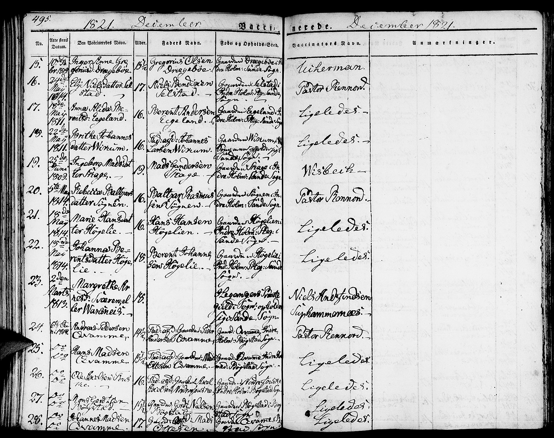 Gaular sokneprestembete, AV/SAB-A-80001/H/Haa: Parish register (official) no. A 3, 1821-1840, p. 495