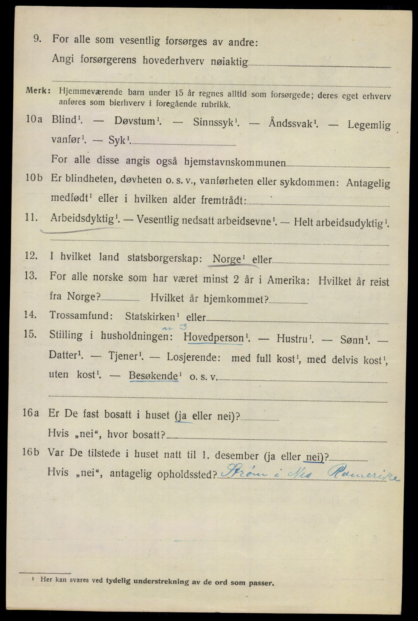 SAO, 1920 census for Ullensaker, 1920, p. 9300
