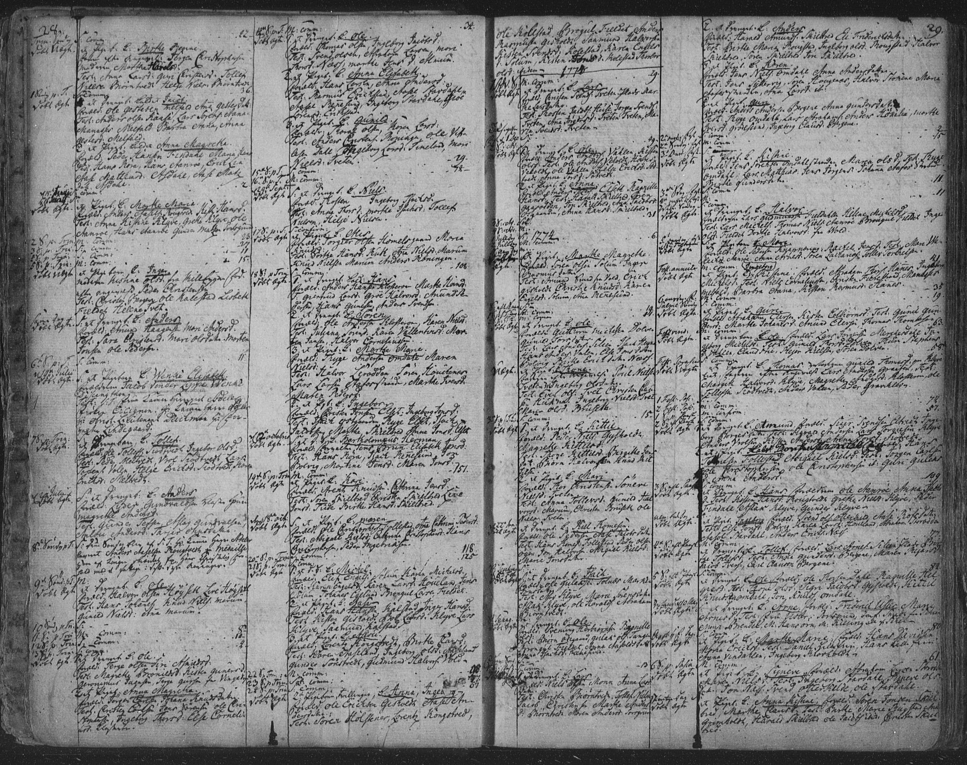 Solum kirkebøker, SAKO/A-306/F/Fa/L0003: Parish register (official) no. I 3, 1761-1814, p. 28-29