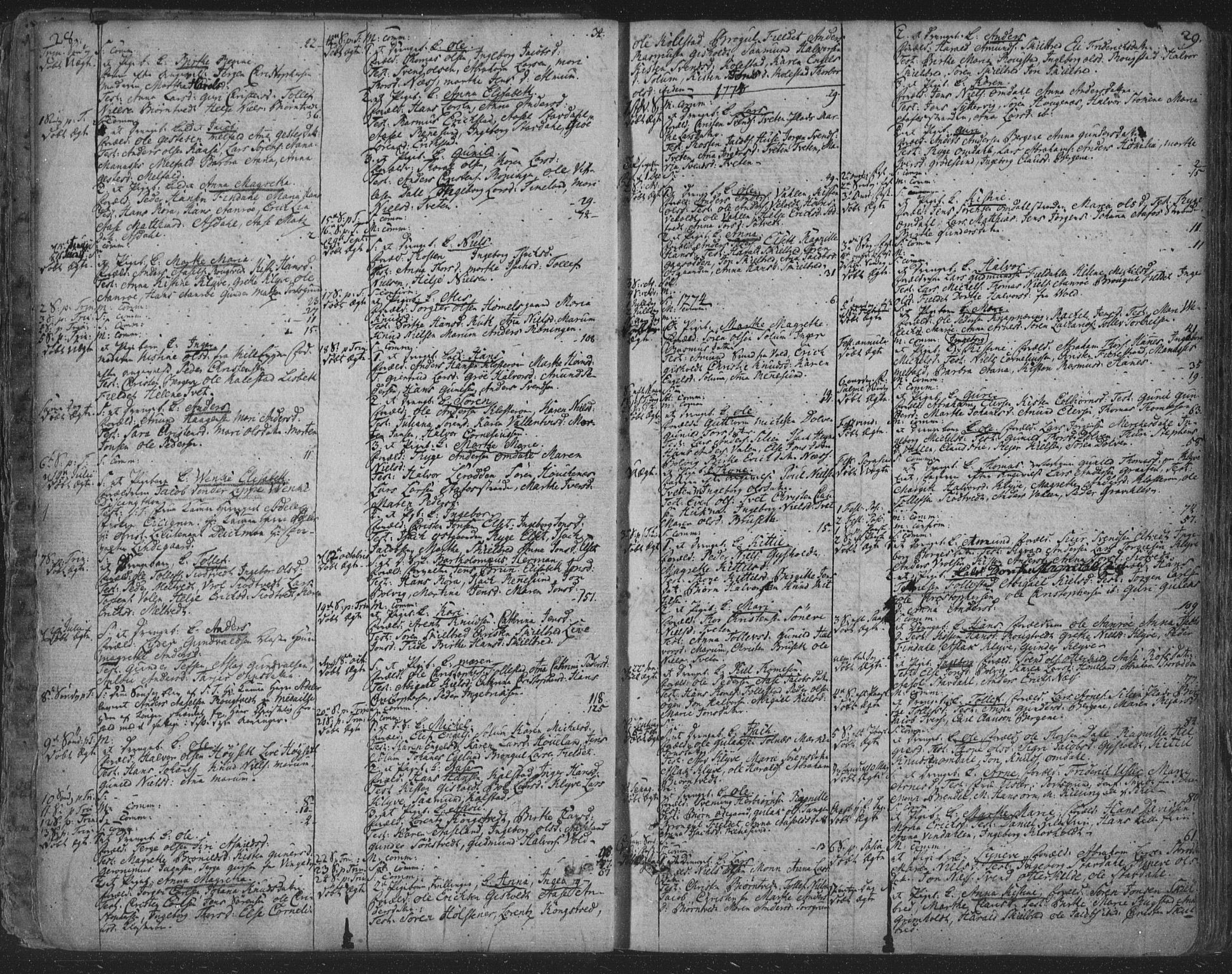 Solum kirkebøker, AV/SAKO-A-306/F/Fa/L0003: Parish register (official) no. I 3, 1761-1814, p. 28-29