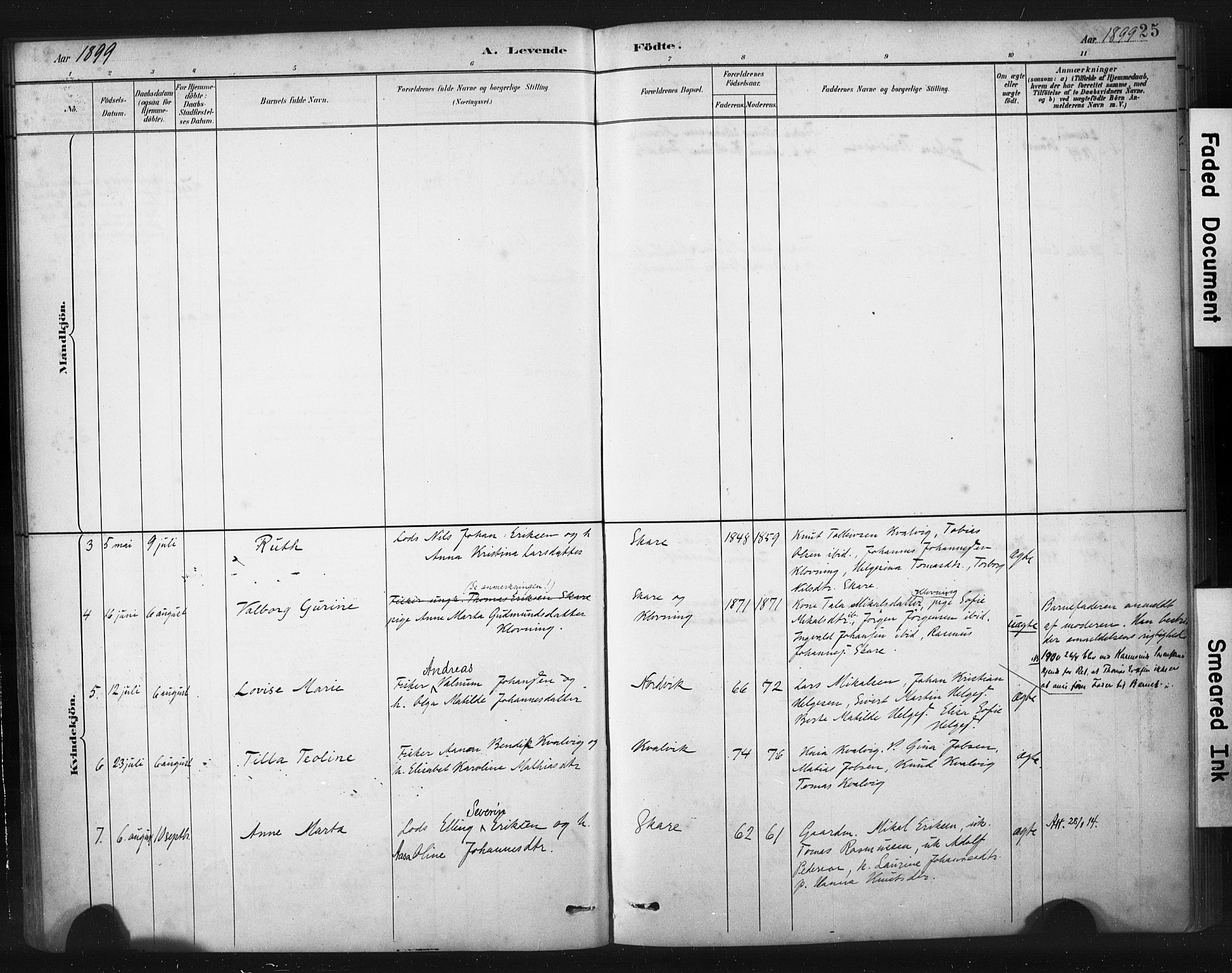 Torvastad sokneprestkontor, AV/SAST-A -101857/H/Ha/Haa/L0016: Parish register (official) no. A 15, 1883-1903, p. 25