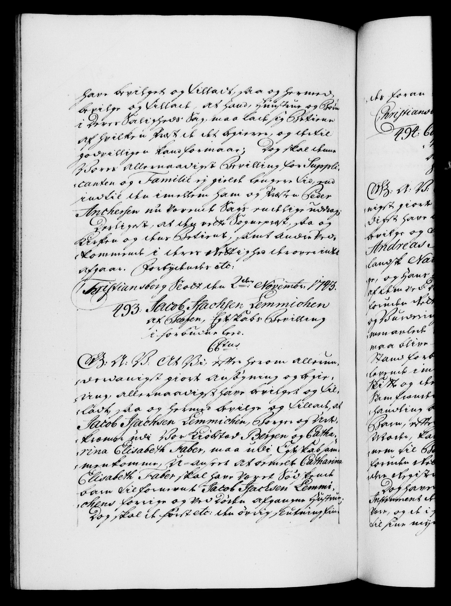 Danske Kanselli 1572-1799, AV/RA-EA-3023/F/Fc/Fca/Fcaa/L0033: Norske registre, 1743-1744, p. 313b