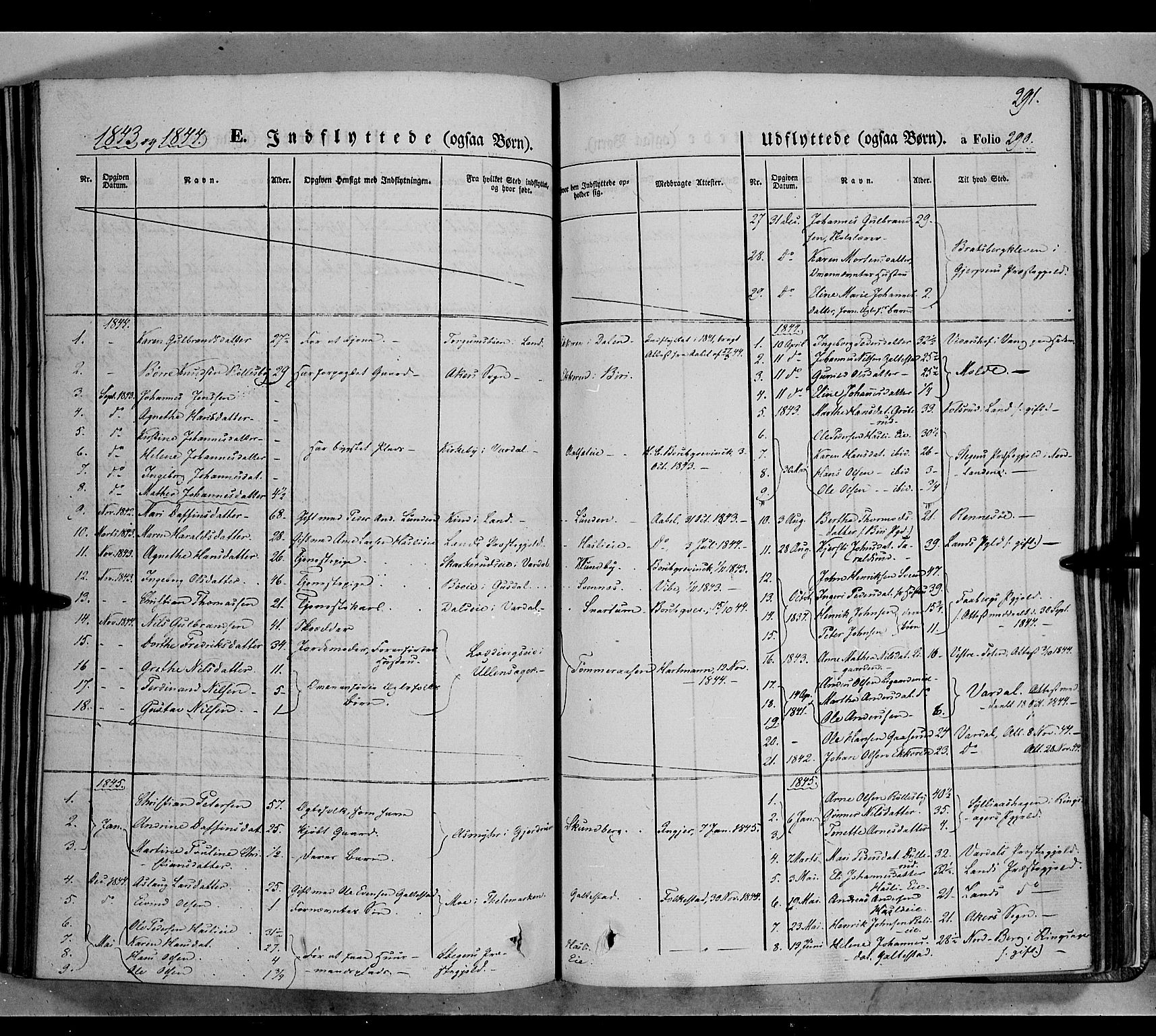 Biri prestekontor, SAH/PREST-096/H/Ha/Haa/L0005: Parish register (official) no. 5, 1843-1854, p. 291