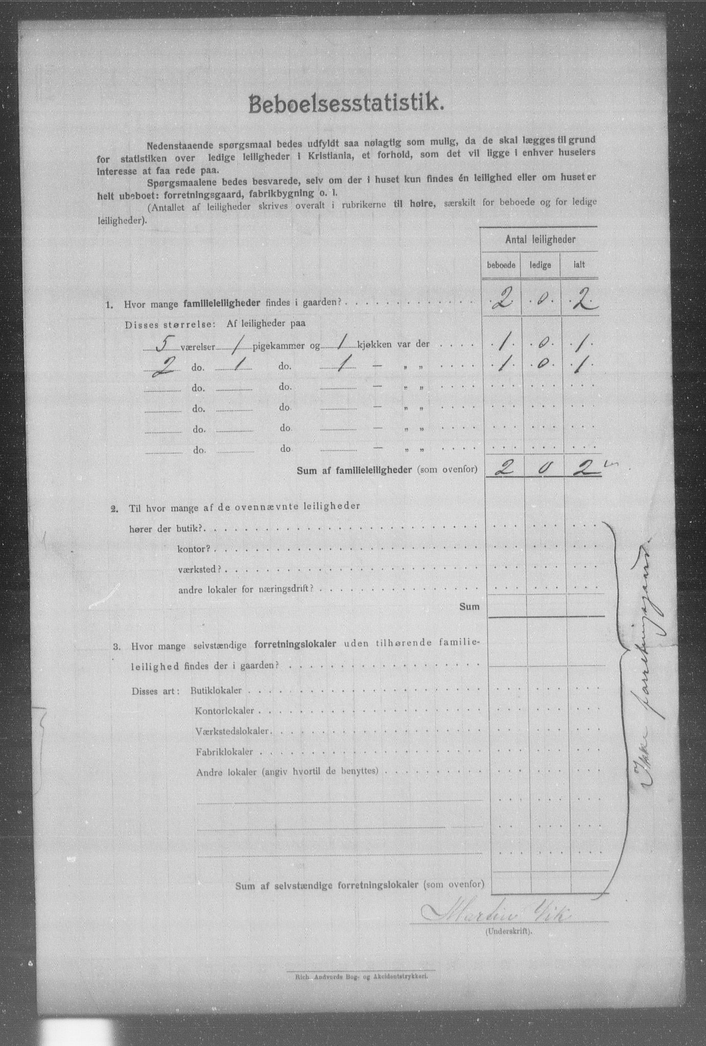 OBA, Municipal Census 1904 for Kristiania, 1904, p. 3791
