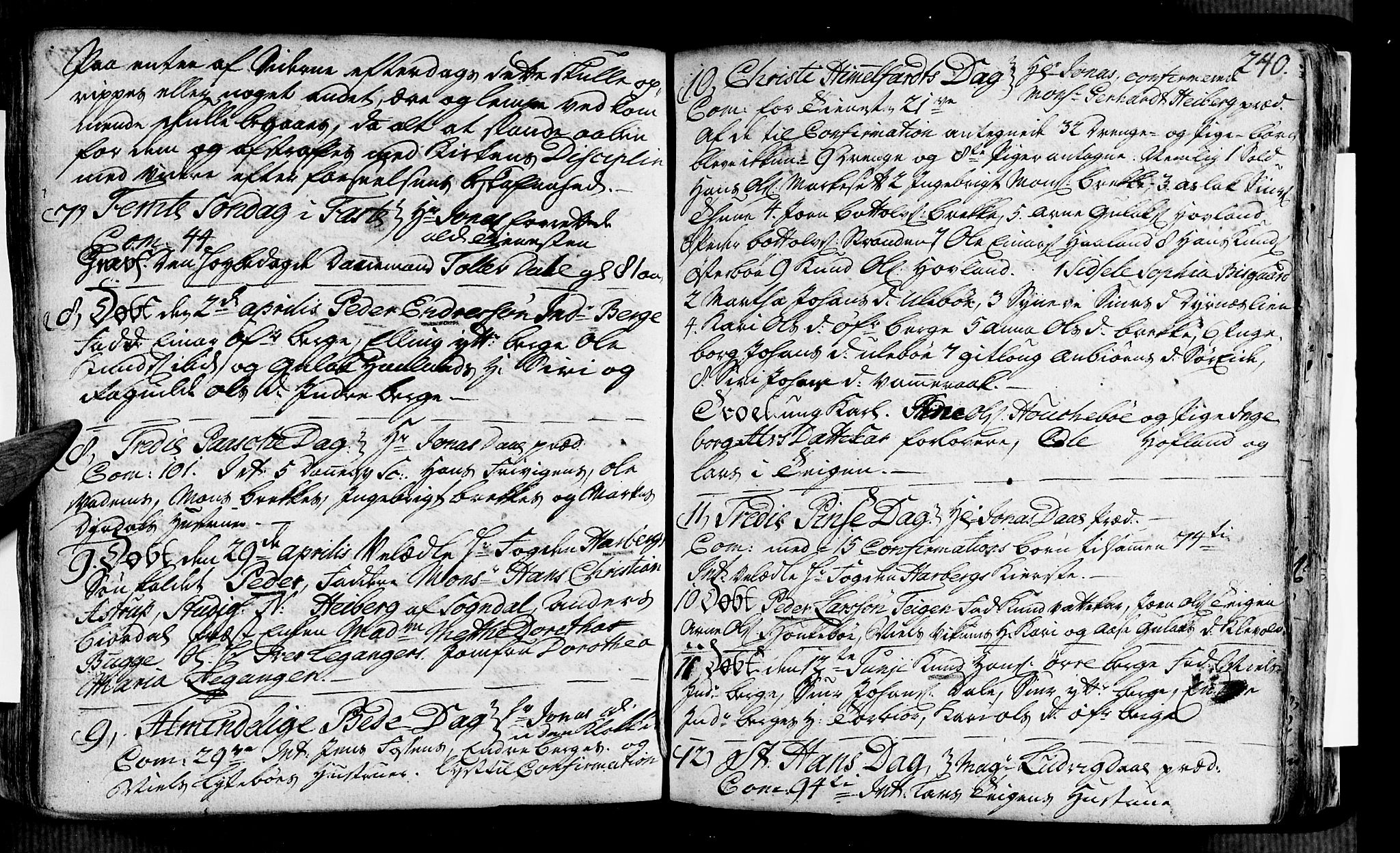 Vik sokneprestembete, AV/SAB-A-81501/H/Haa/Haaa/L0002: Parish register (official) no. A 2 / 3, 1740-1755, p. 240