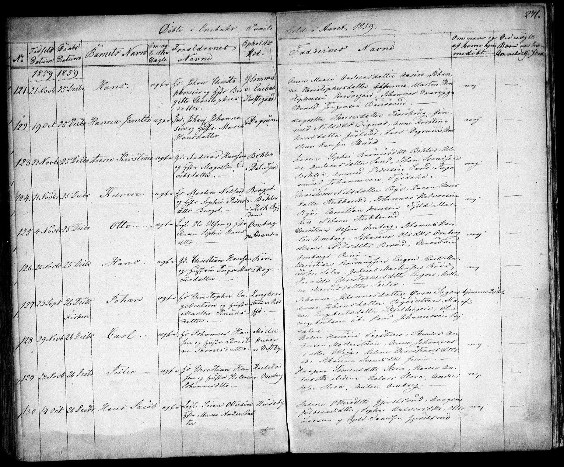 Enebakk prestekontor Kirkebøker, AV/SAO-A-10171c/F/Fa/L0009: Parish register (official) no. I 9, 1832-1861, p. 271