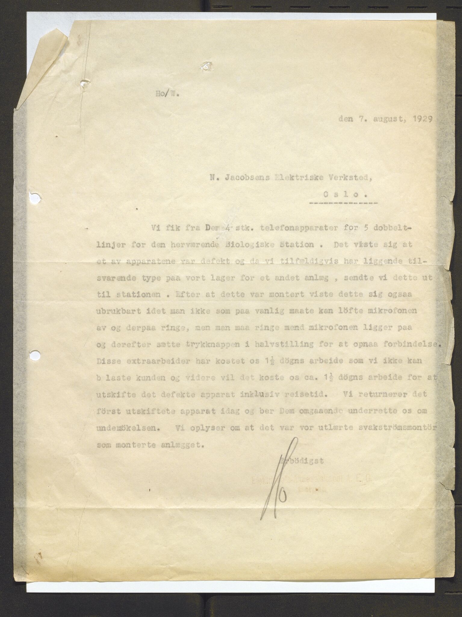 Bergens Museum, AV/SAB-A-17301/13/D/L0002: Korrespondanse , 1928-1940, p. 4