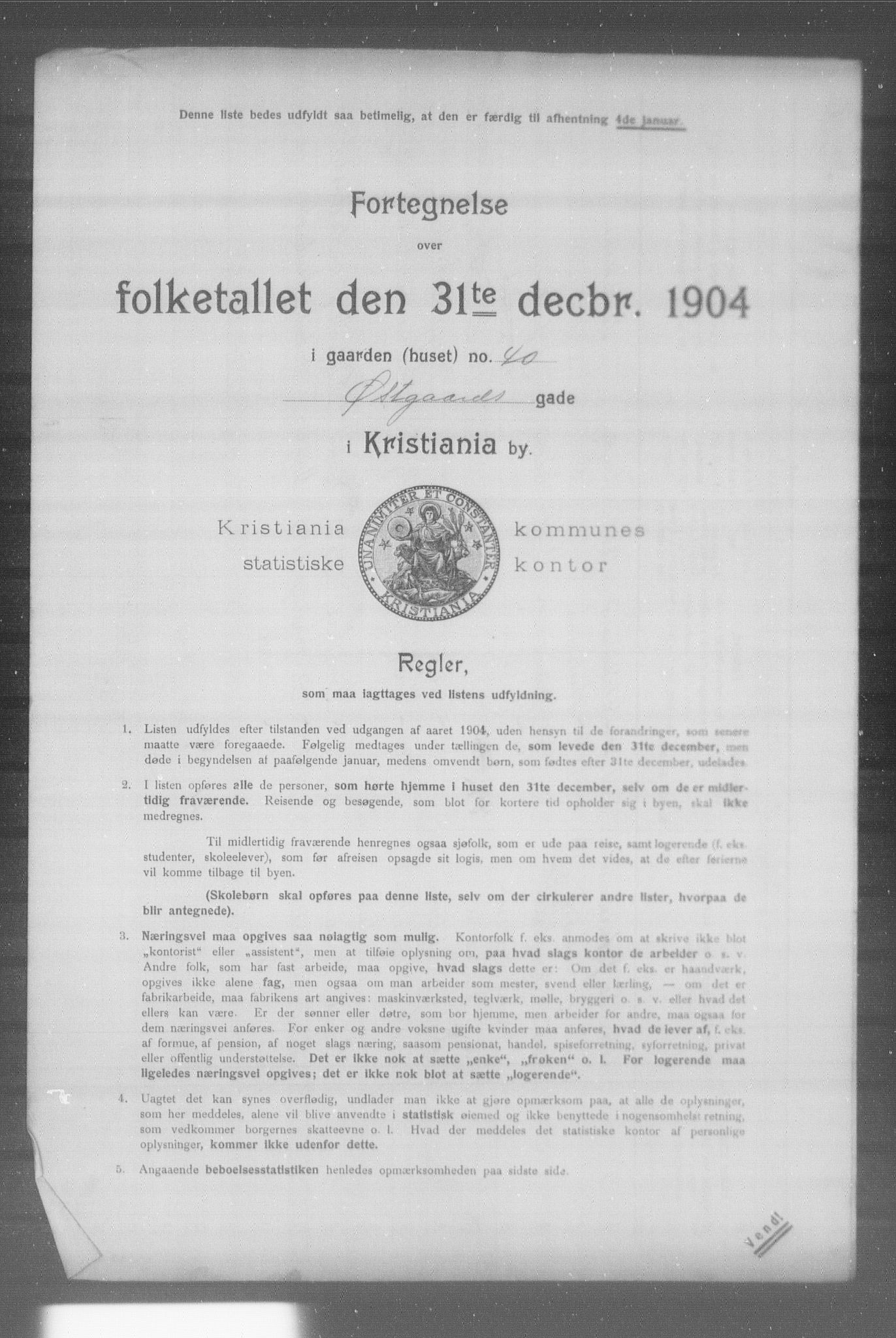 OBA, Municipal Census 1904 for Kristiania, 1904, p. 24222