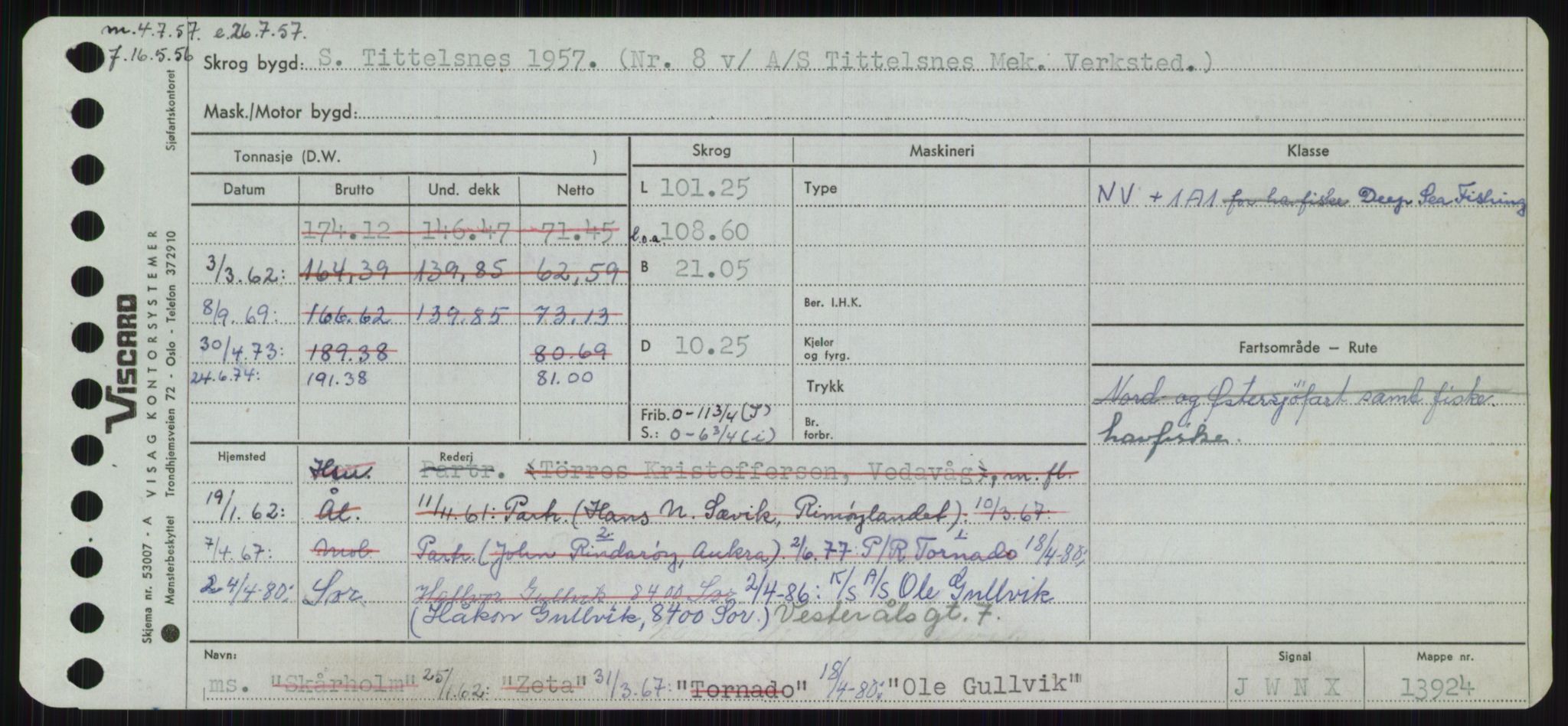 Sjøfartsdirektoratet med forløpere, Skipsmålingen, RA/S-1627/H/Ha/L0004/0002: Fartøy, Mas-R / Fartøy, Odin-R, p. 53