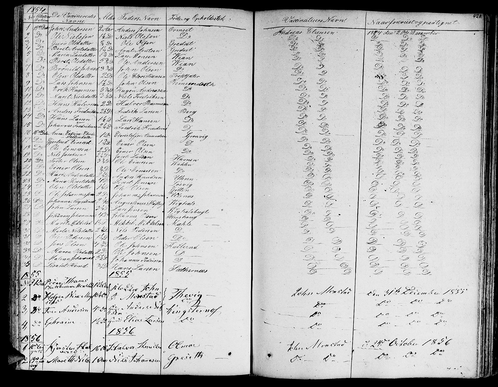 Ministerialprotokoller, klokkerbøker og fødselsregistre - Møre og Romsdal, AV/SAT-A-1454/578/L0904: Parish register (official) no. 578A03, 1836-1858, p. 428