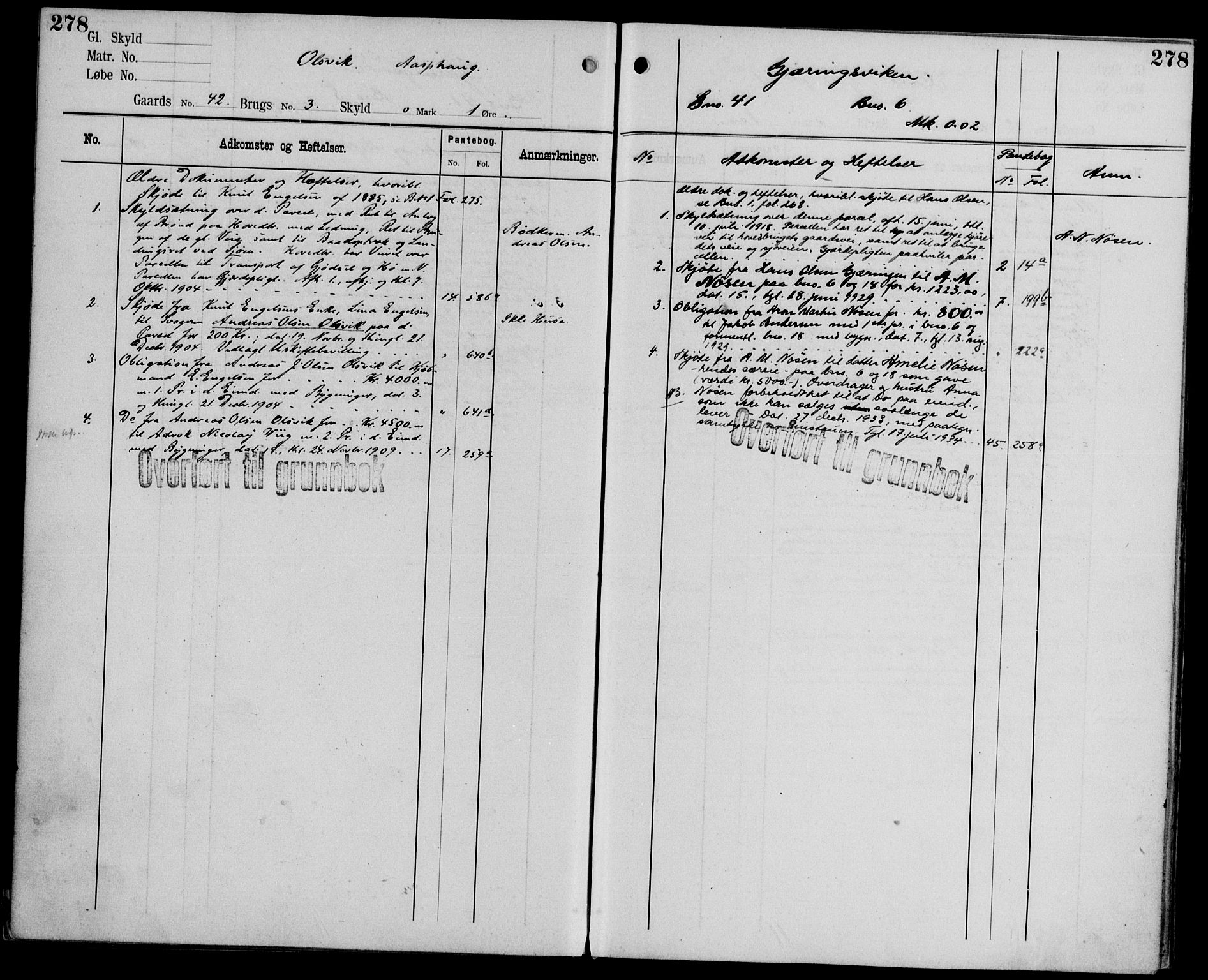 Midhordland sorenskriveri, AV/SAB-A-3001/1/G/Ga/Gab/L0107: Mortgage register no. II.A.b.107, p. 278