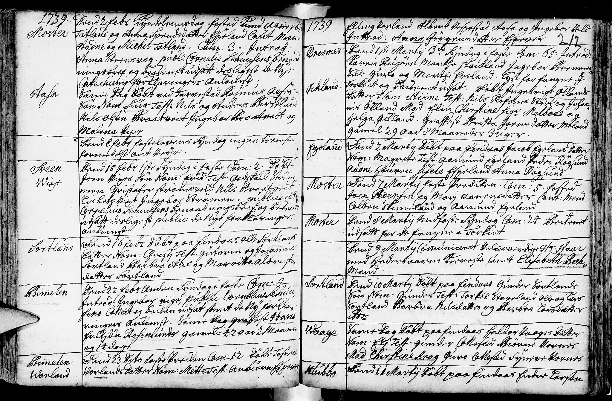 Finnås sokneprestembete, AV/SAB-A-99925/H/Ha/Haa/Haaa/L0001: Parish register (official) no. A 1, 1718-1744, p. 212