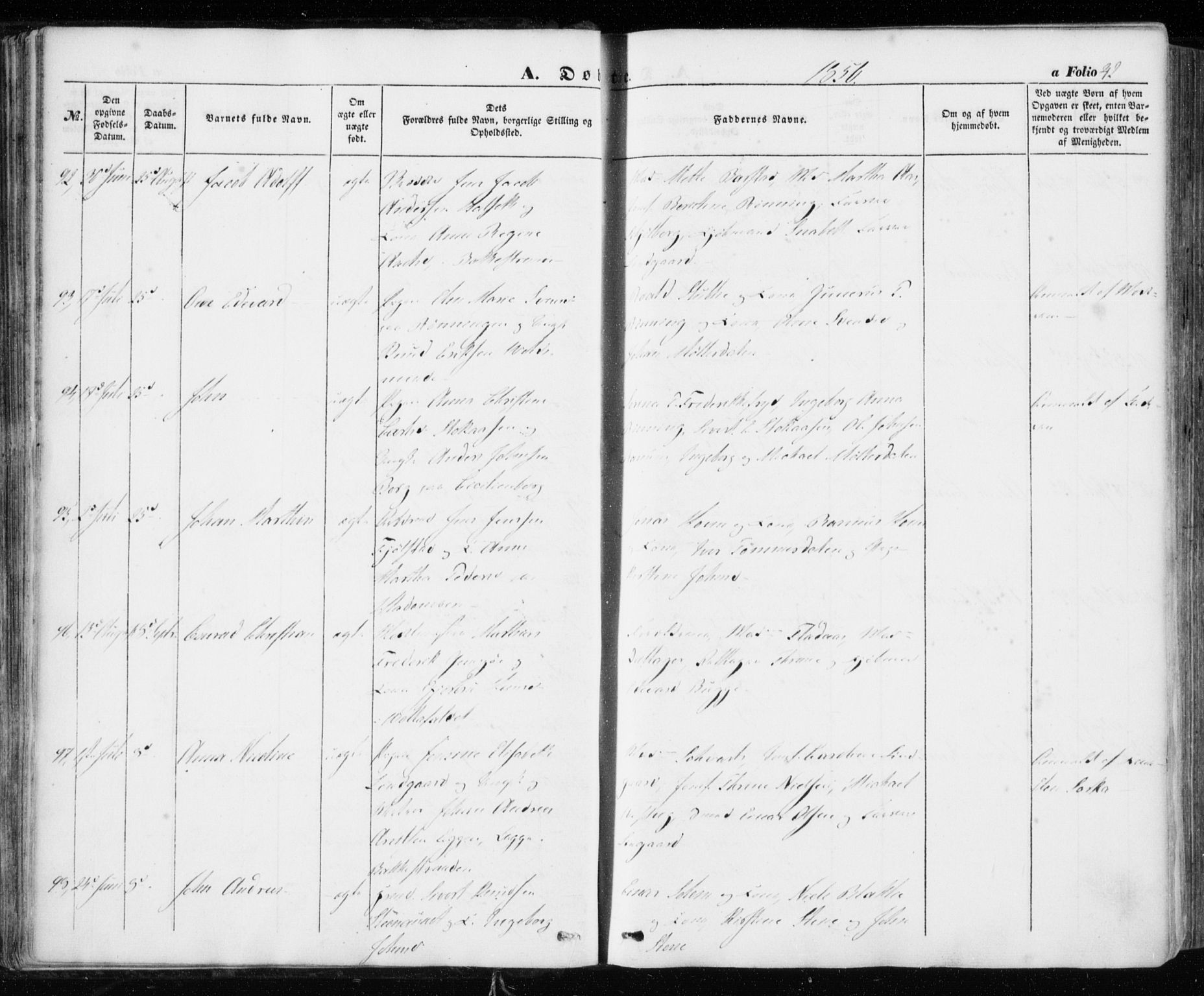 Ministerialprotokoller, klokkerbøker og fødselsregistre - Sør-Trøndelag, AV/SAT-A-1456/606/L0291: Parish register (official) no. 606A06, 1848-1856, p. 42