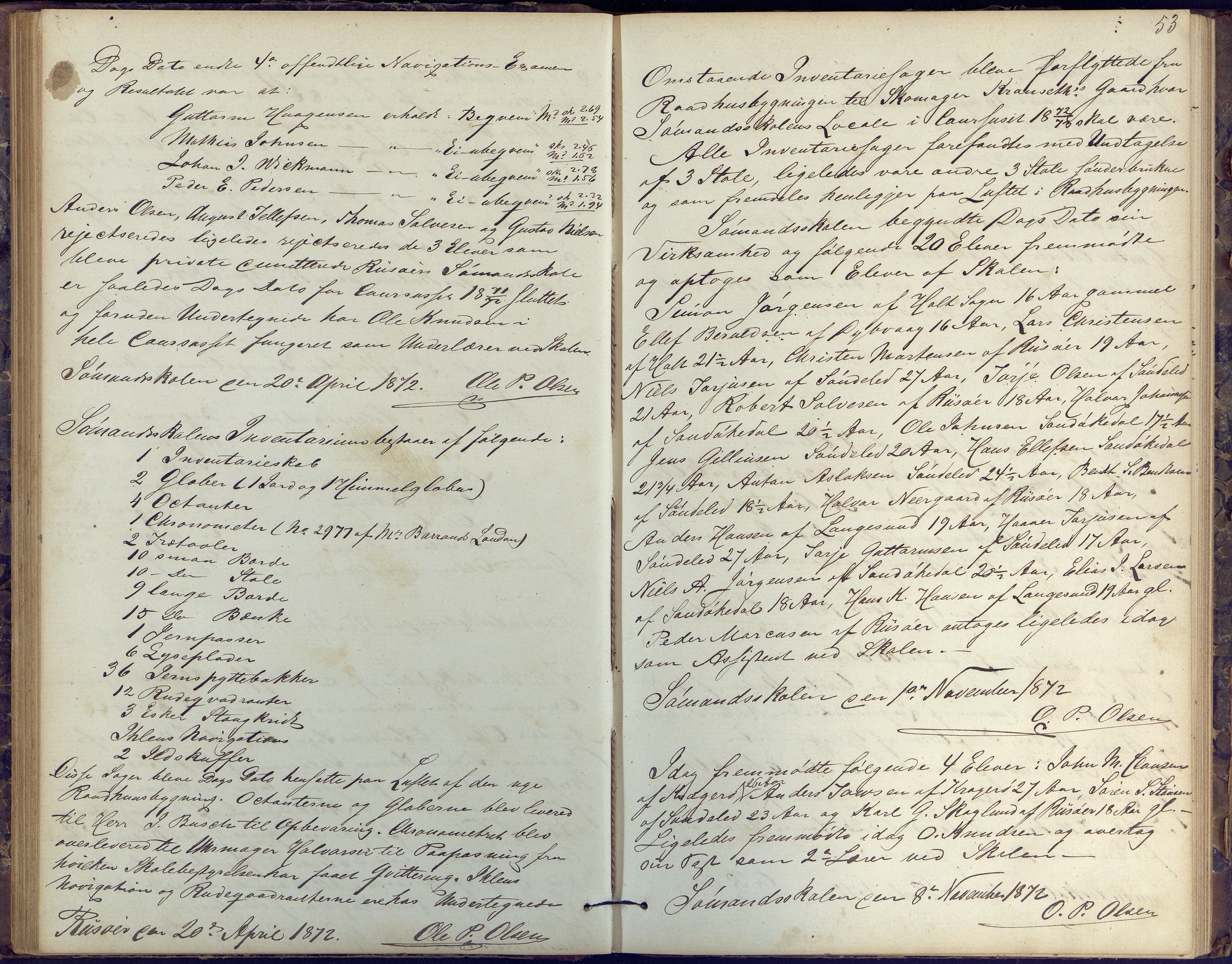 Risør kommune, AAKS/KA0901-PK/1/05/05k/L0001: Journal, 1864-1881, p. 53