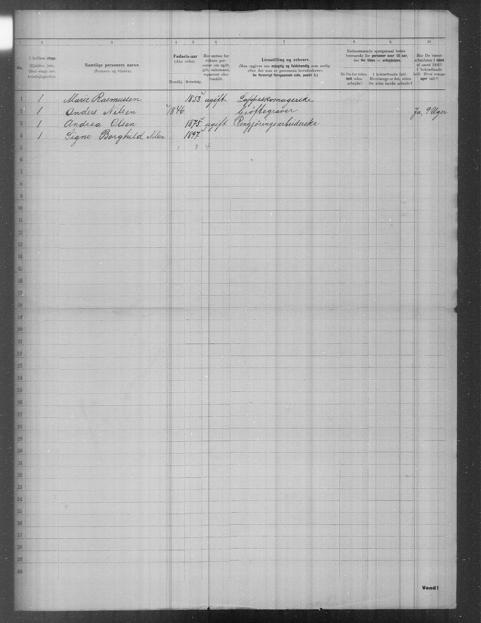 OBA, Municipal Census 1902 for Kristiania, 1902, p. 140