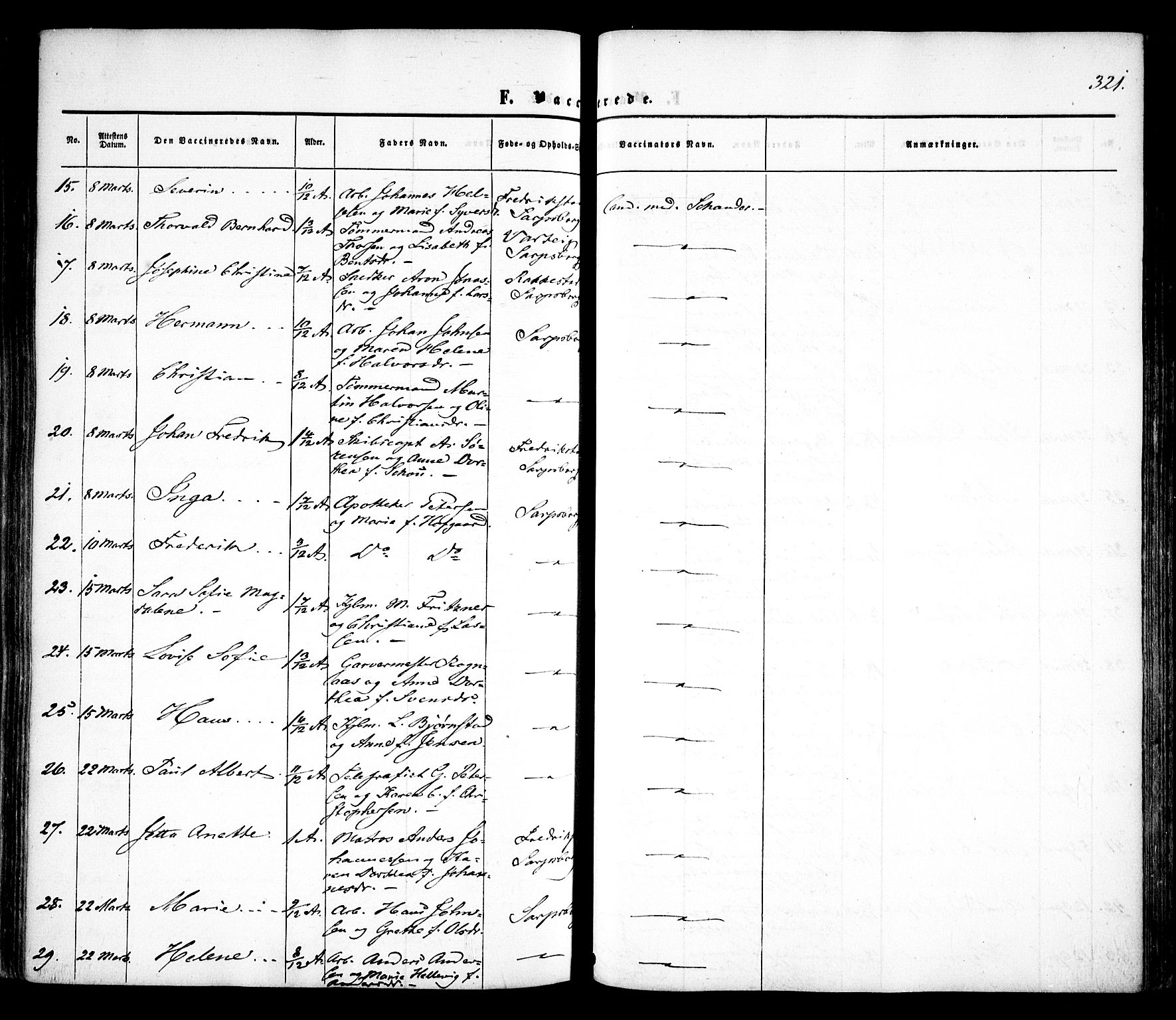 Sarpsborg prestekontor Kirkebøker, AV/SAO-A-2006/F/Fa/L0001: Parish register (official) no. 1, 1859-1868, p. 321