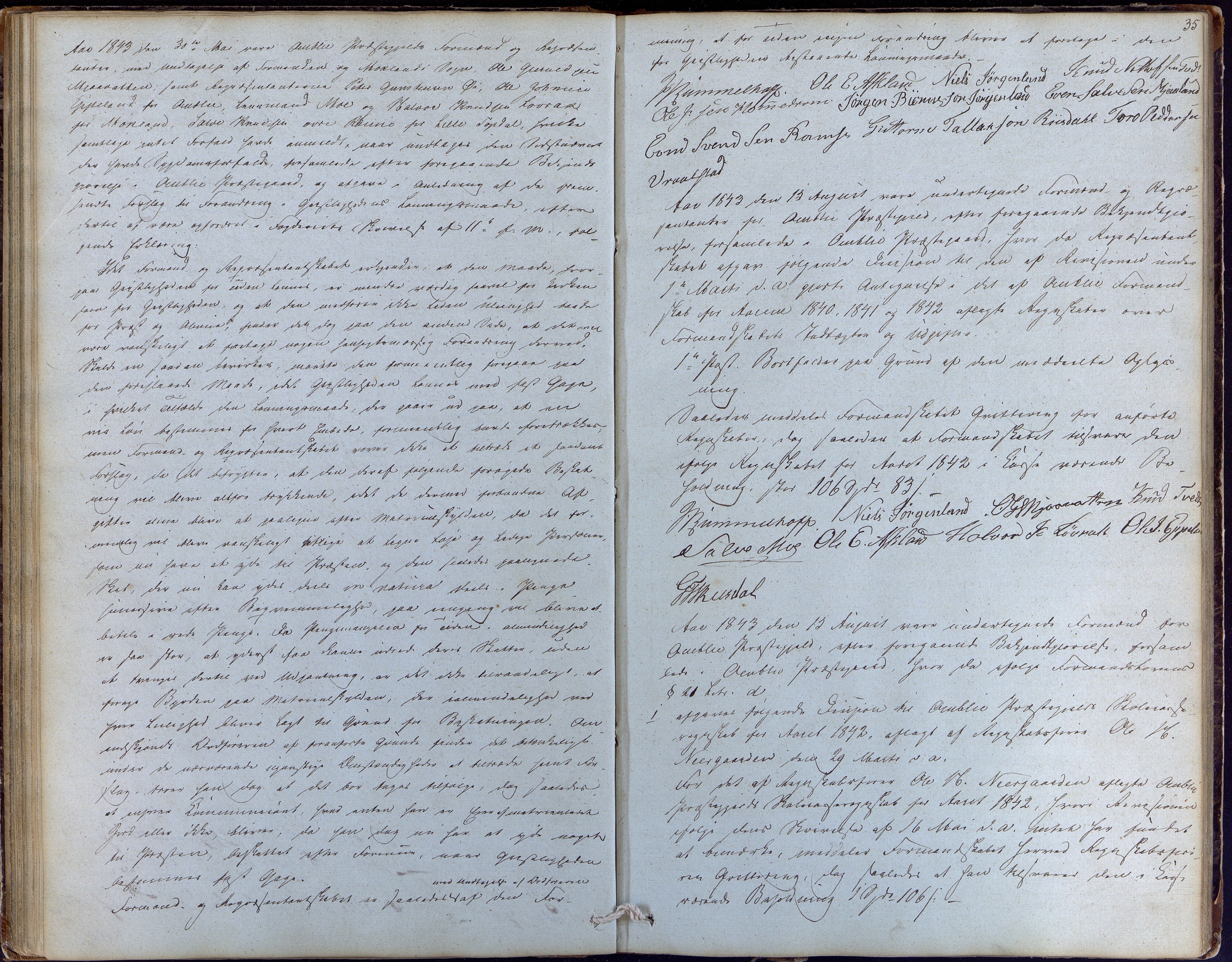 Åmli kommune før 1985, AAKS/KA0929-PK/01/01a/L0001: Møtebok, 1837-1854, p. 35