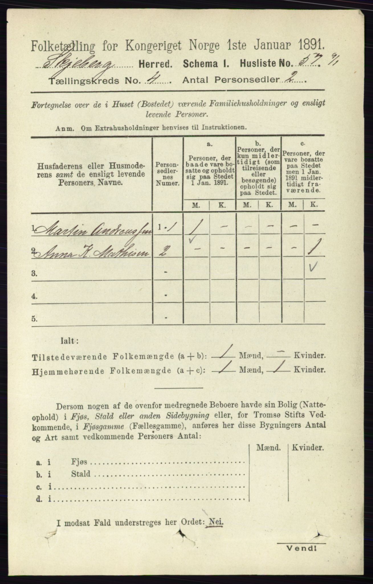 RA, 1891 census for 0115 Skjeberg, 1891, p. 1866
