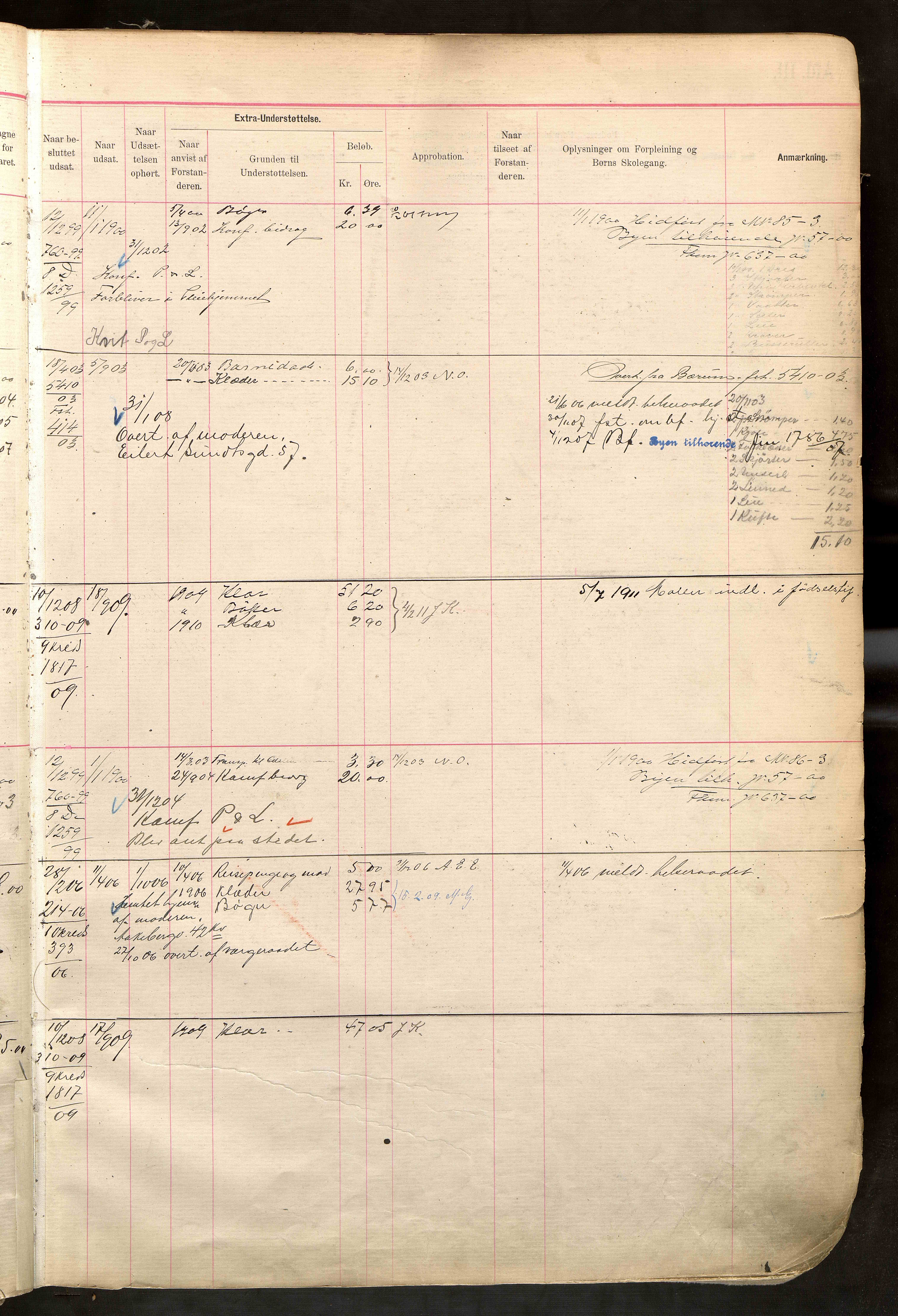 Fattigvesenet, OBA/A-20045/H/Hd/L0006: Manntallsprotokoll. Mnr. 501-1000, 1897-1910, p. 8