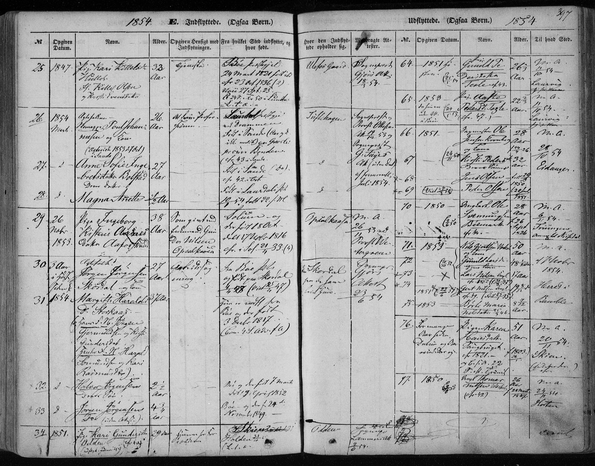 Holla kirkebøker, SAKO/A-272/F/Fa/L0005: Parish register (official) no. 5, 1849-1860, p. 397