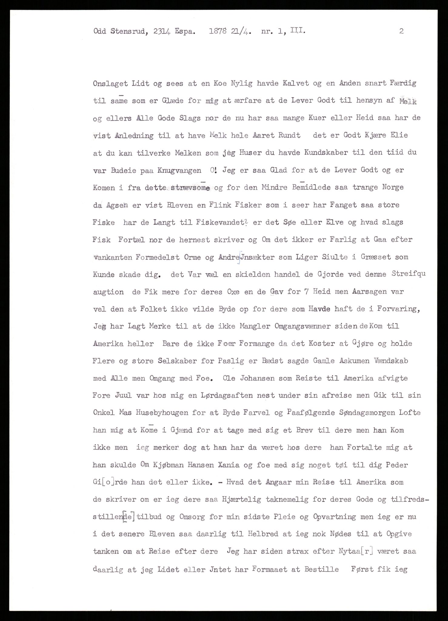 Samlinger til kildeutgivelse, Amerikabrevene, AV/RA-EA-4057/F/L0009: Innlån fra Hedmark: Statsarkivet i Hamar - Wærenskjold, 1838-1914, p. 720