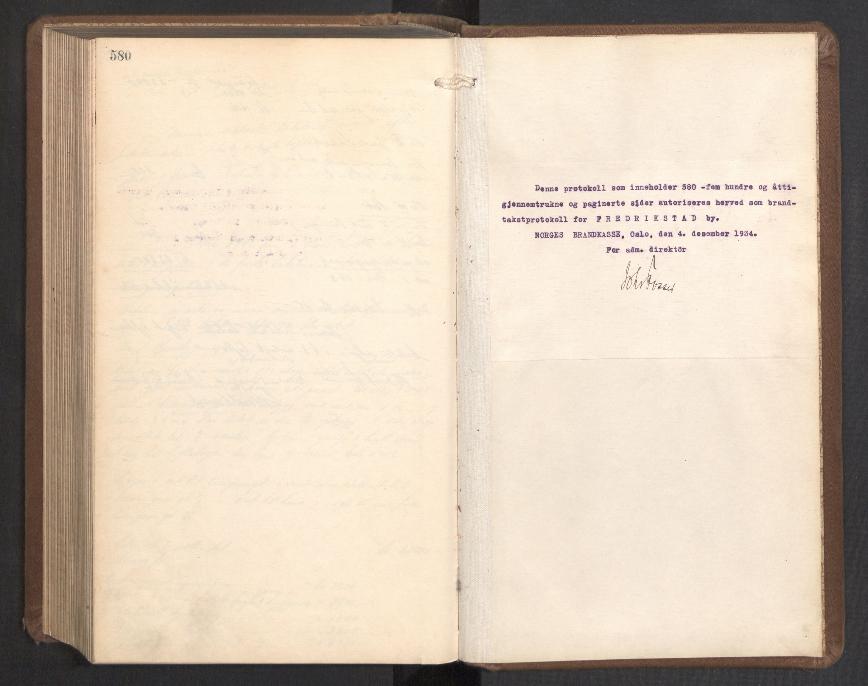 Norges brannkasse, branntakster Fredrikstad, AV/SAO-A-11354/F/Fa/L0027: Branntakstprotokoll, 1935-1942, p. 580