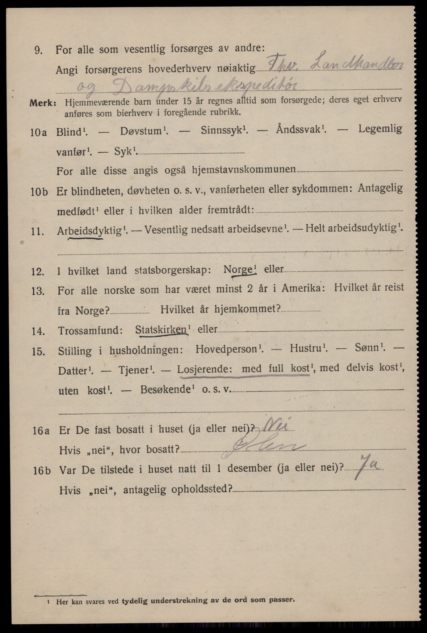 SAST, 1920 census for Stavanger, 1920, p. 90765