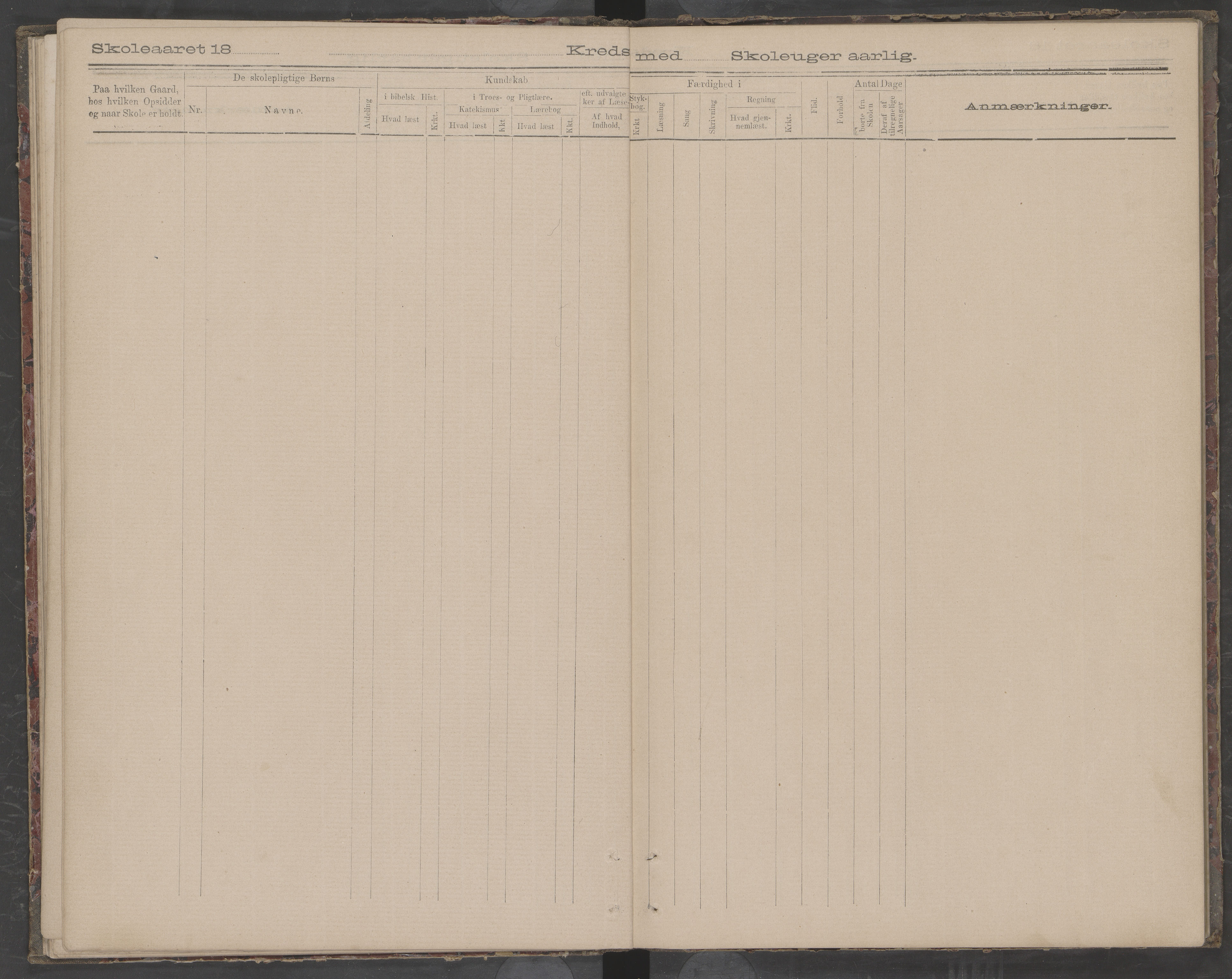 Træna kommune. Husøy, Sanna, Selvær og Dørvær skolekrets, AIN/K-18350.510.01, 1891-1896