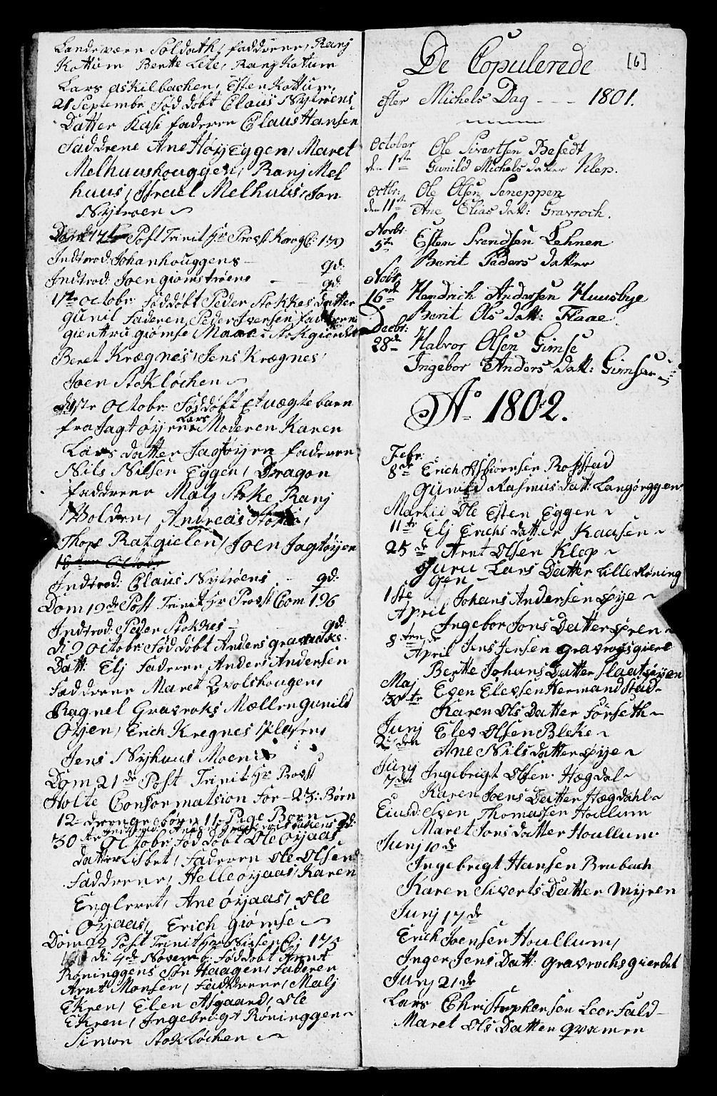 Ministerialprotokoller, klokkerbøker og fødselsregistre - Sør-Trøndelag, SAT/A-1456/691/L1091: Parish register (copy) no. 691C02, 1802-1815, p. 6