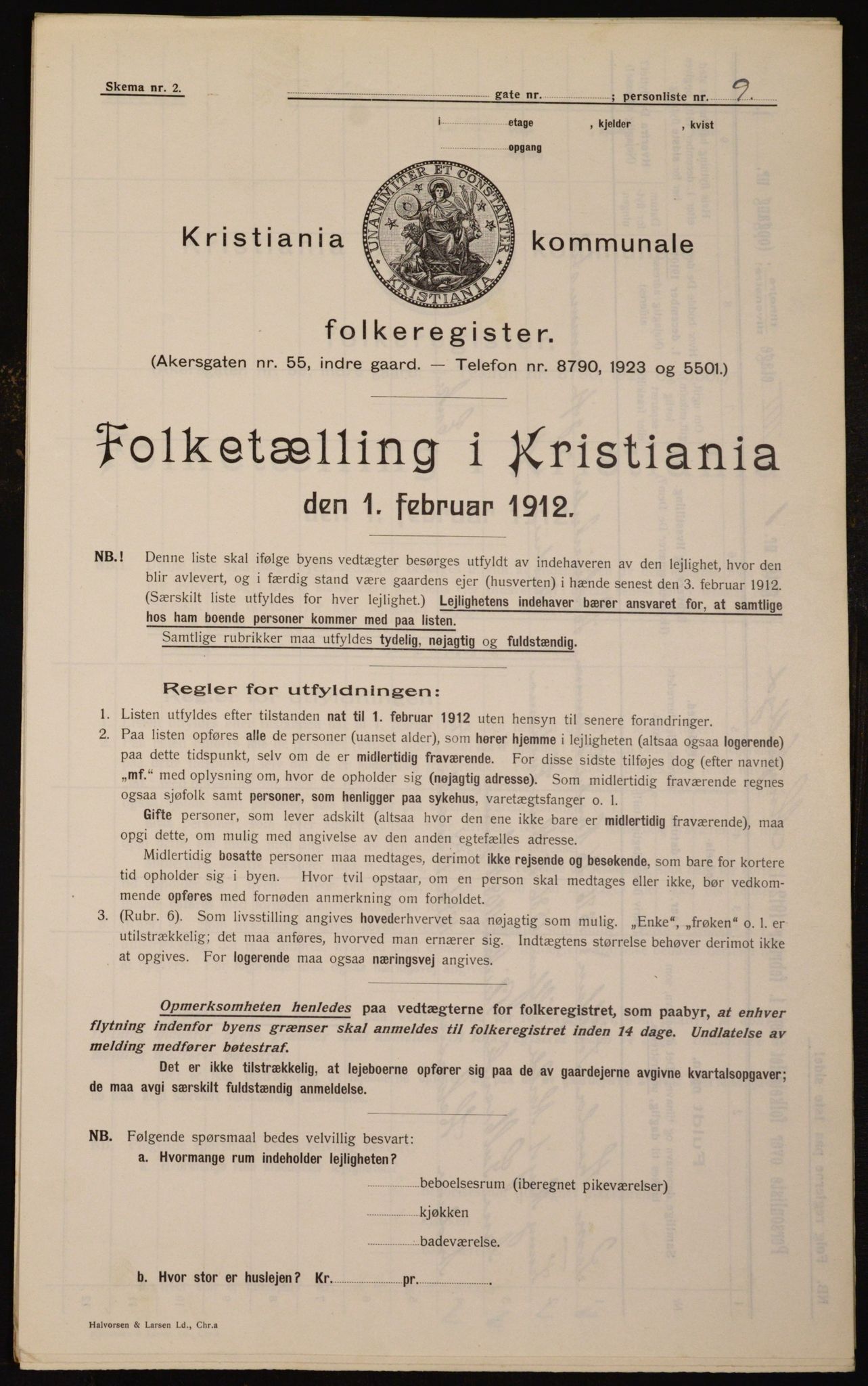 OBA, Municipal Census 1912 for Kristiania, 1912, p. 1074