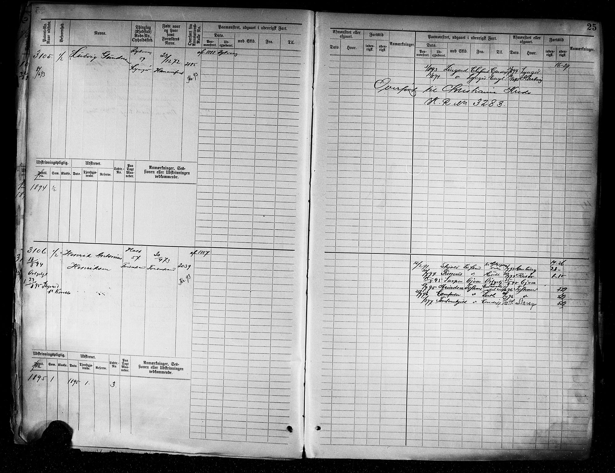 Tvedestrand mønstringskrets, SAK/2031-0011/F/Fb/L0005: Hovedrulle A nr 3057-3817, R-6, 1890-1920, p. 27