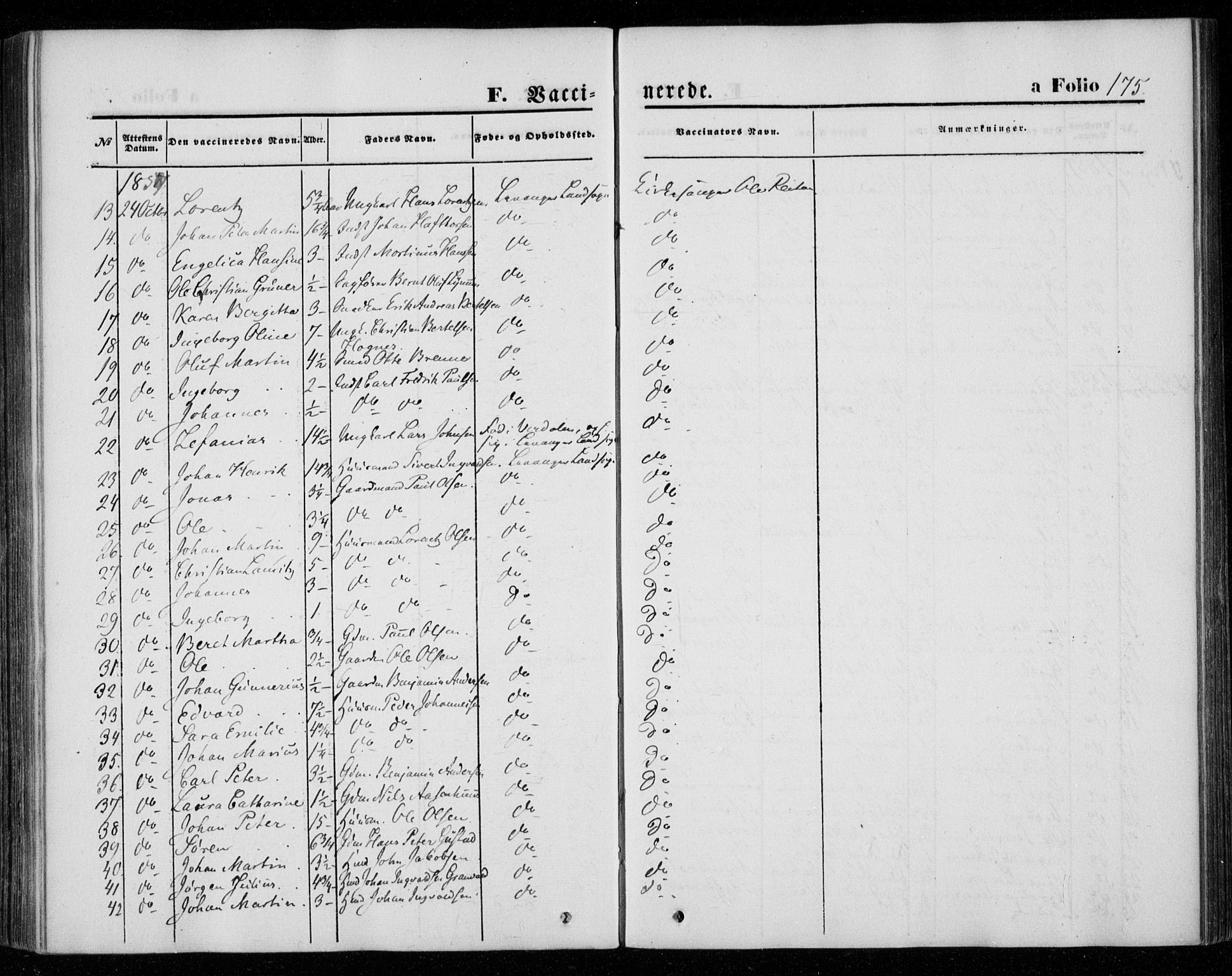 Ministerialprotokoller, klokkerbøker og fødselsregistre - Nord-Trøndelag, SAT/A-1458/720/L0184: Parish register (official) no. 720A02 /1, 1855-1863, p. 175