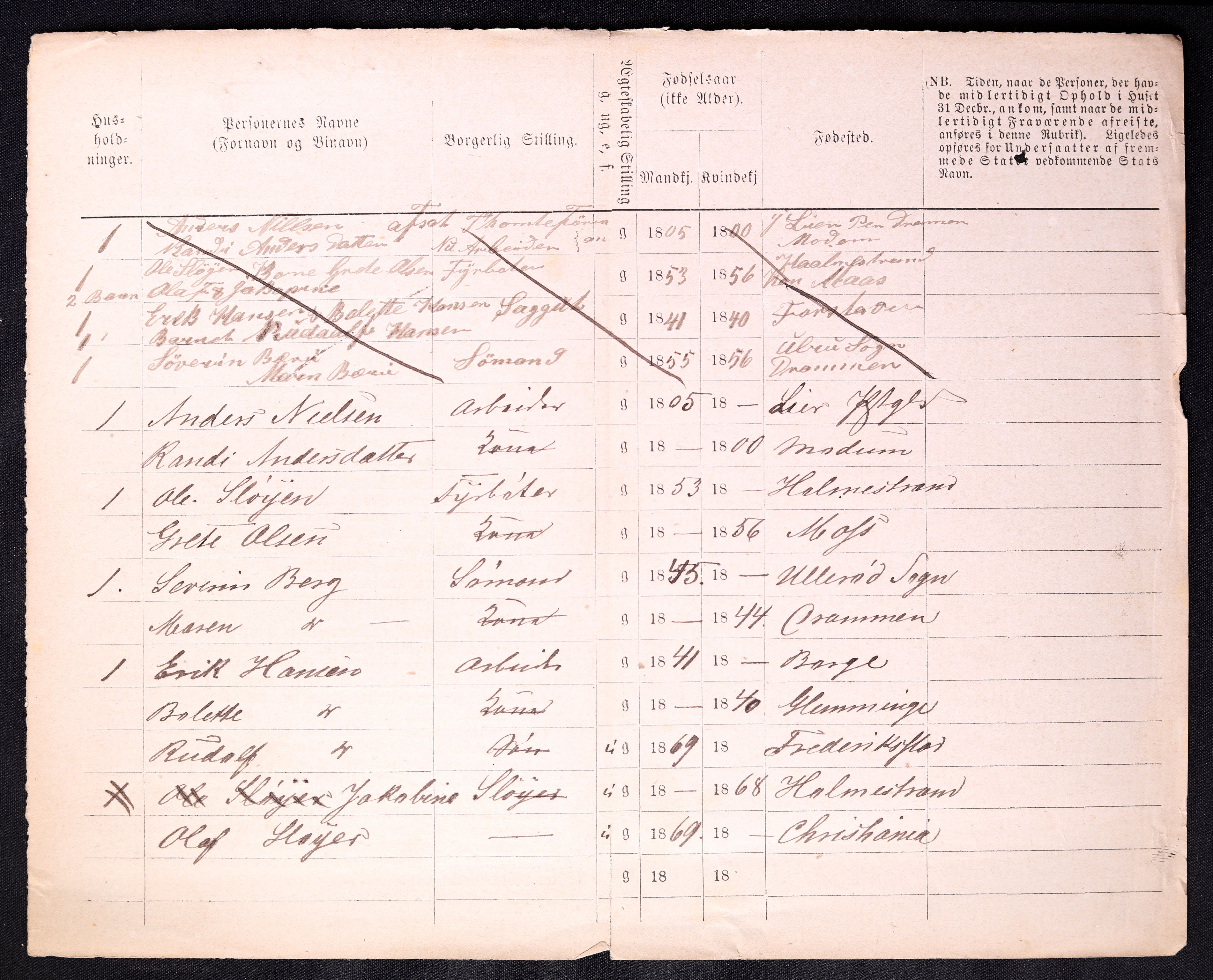 RA, 1870 census for 0103 Fredrikstad, 1870, p. 1434