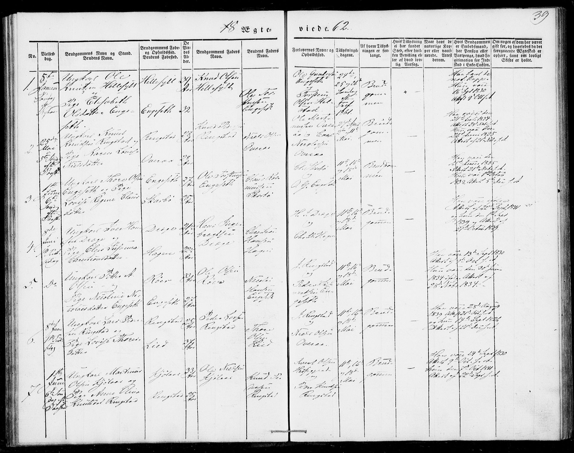 Ministerialprotokoller, klokkerbøker og fødselsregistre - Møre og Romsdal, AV/SAT-A-1454/520/L0276: Parish register (official) no. 520A06, 1844-1881, p. 39