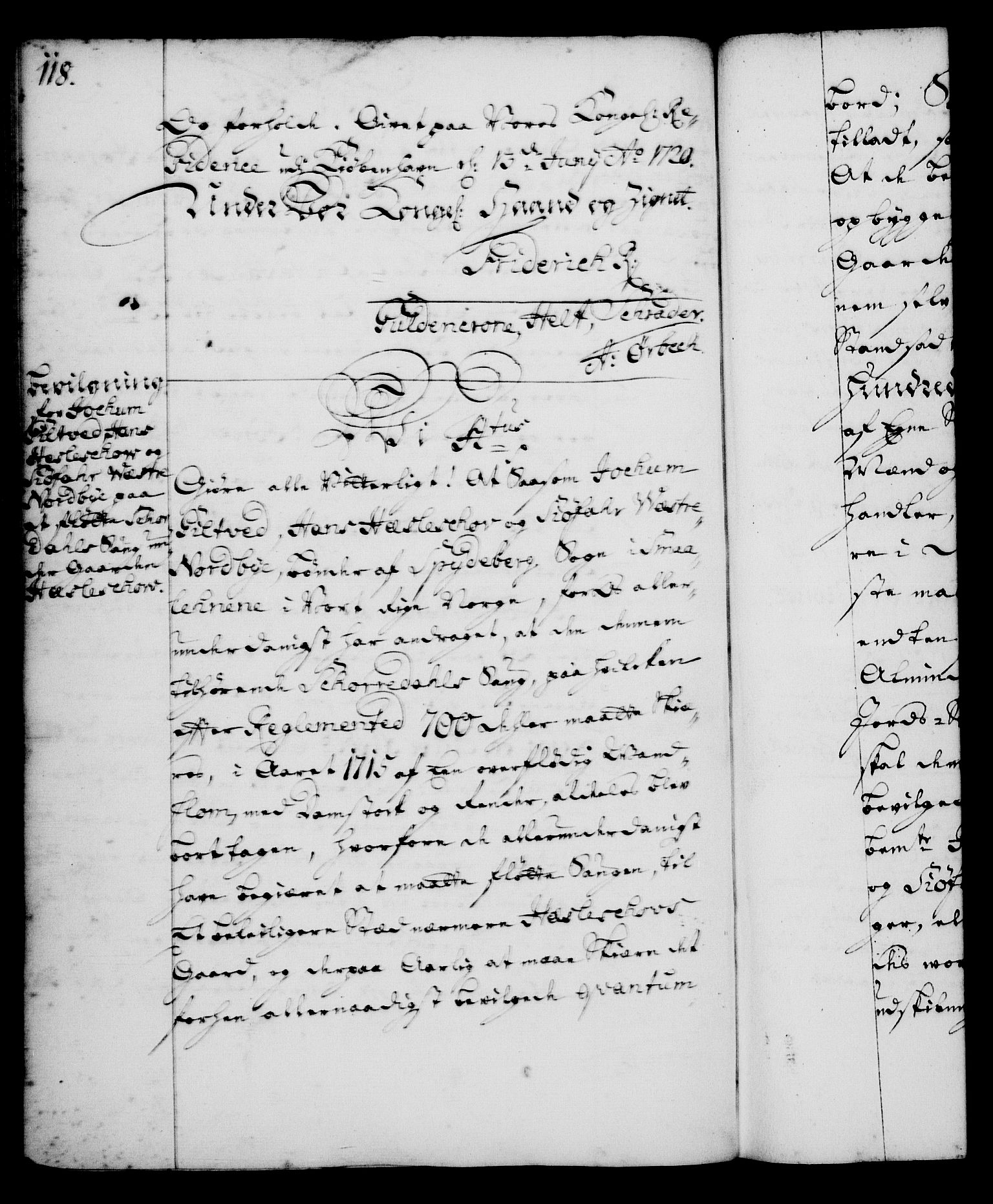 Rentekammeret, Kammerkanselliet, AV/RA-EA-3111/G/Gg/Gga/L0001: Norsk ekspedisjonsprotokoll med register (merket RK 53.1), 1720-1723, p. 118