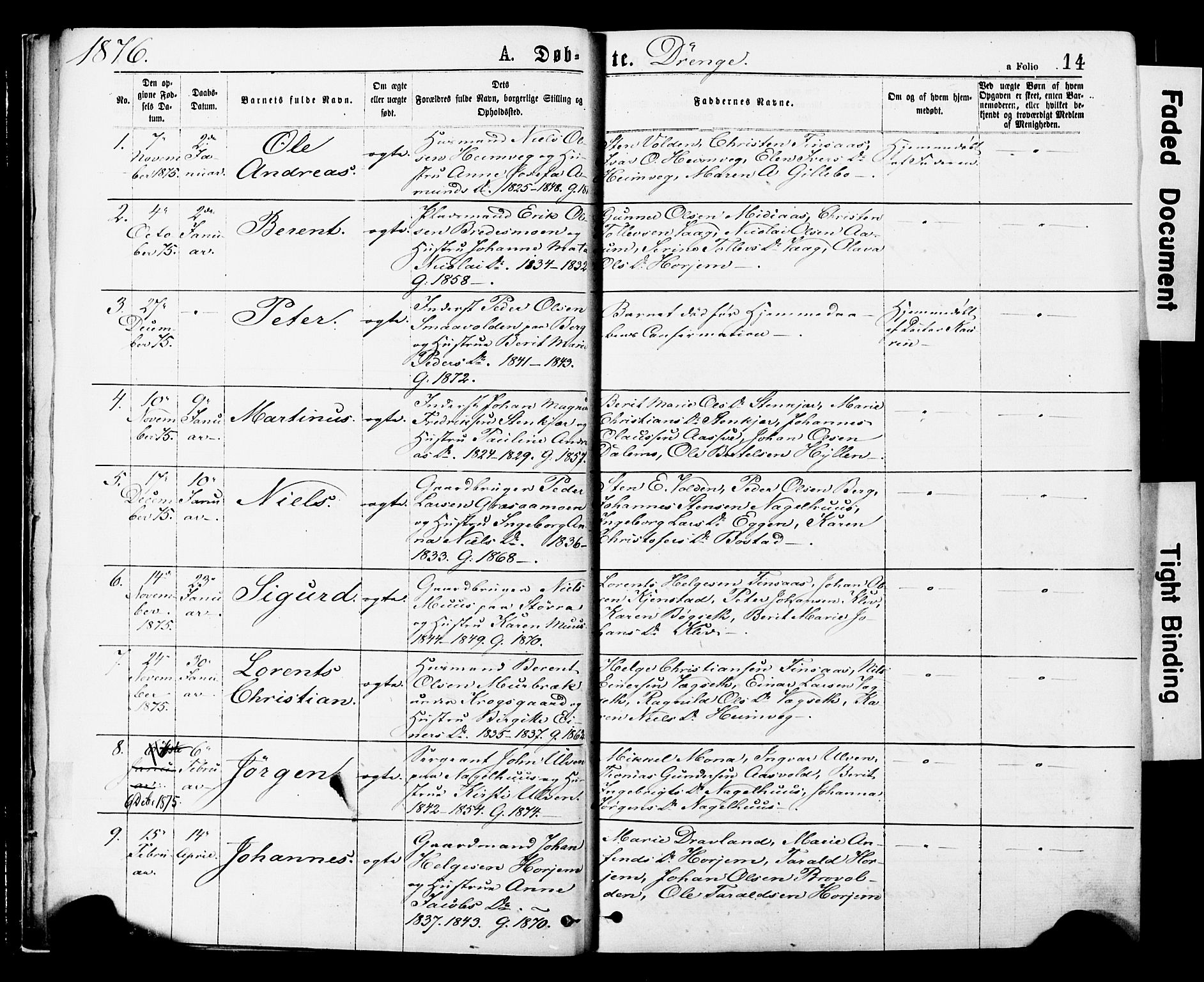 Ministerialprotokoller, klokkerbøker og fødselsregistre - Nord-Trøndelag, SAT/A-1458/749/L0473: Parish register (official) no. 749A07, 1873-1887, p. 14