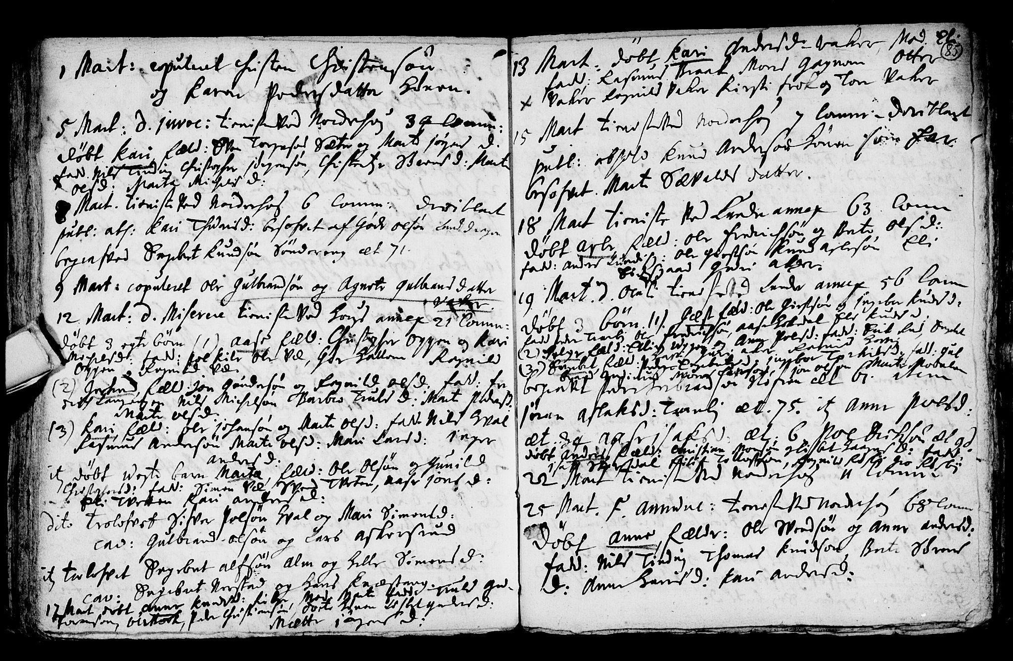 Norderhov kirkebøker, AV/SAKO-A-237/F/Fa/L0001: Parish register (official) no. 1, 1704-1716, p. 85