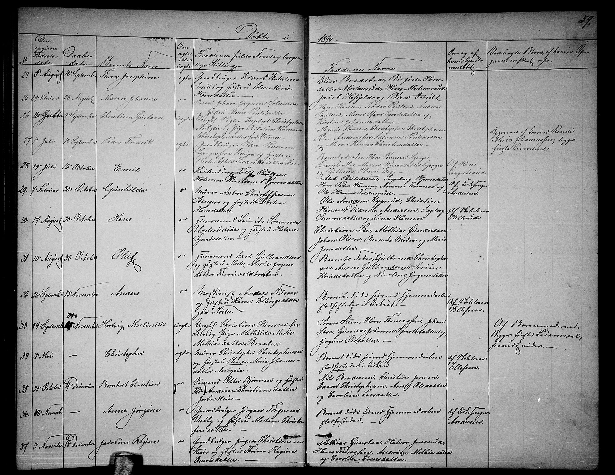 Skoger kirkebøker, AV/SAKO-A-59/G/Ga/L0002: Parish register (copy) no. I 2, 1860-1880, p. 59