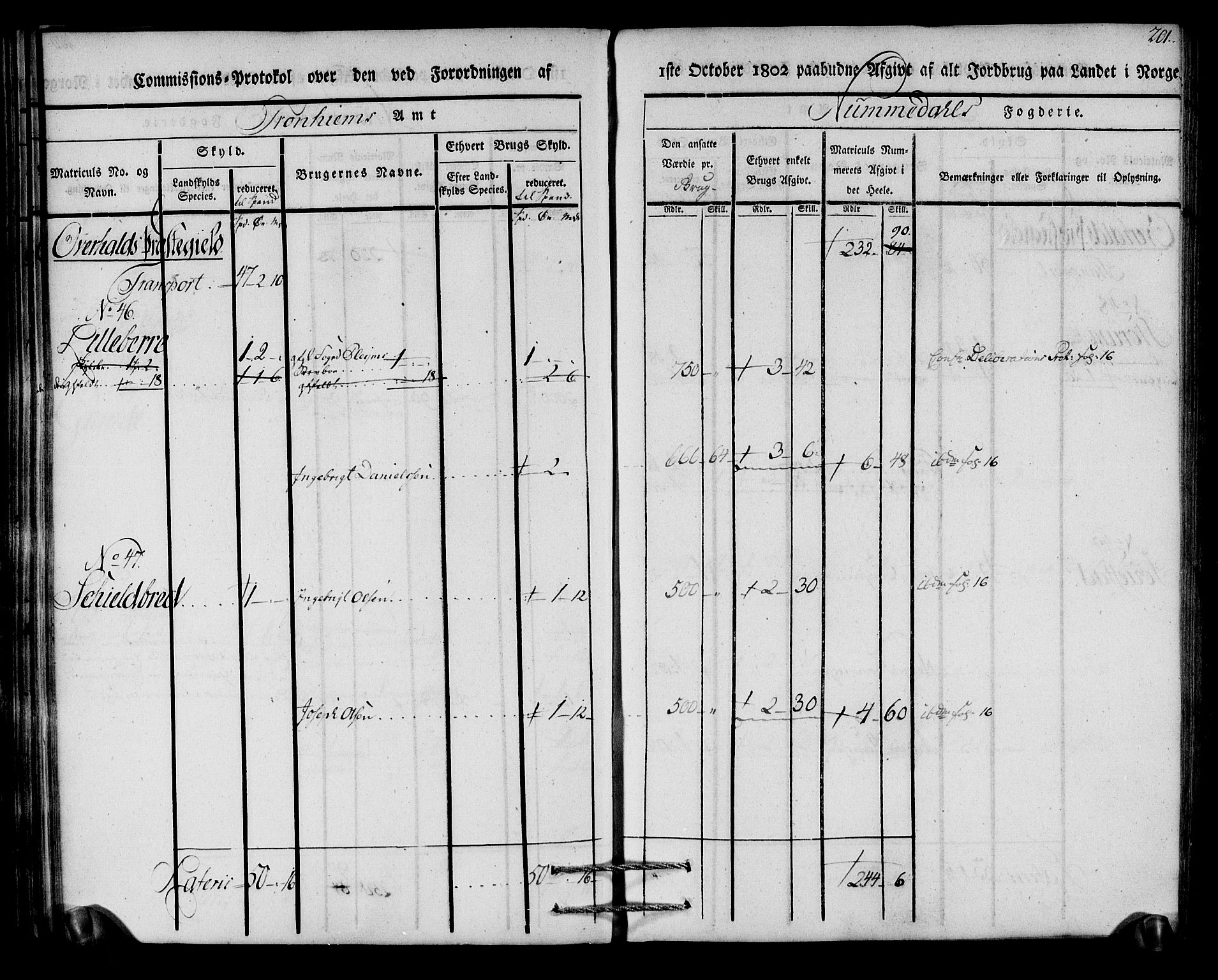 Rentekammeret inntil 1814, Realistisk ordnet avdeling, AV/RA-EA-4070/N/Ne/Nea/L0154: Namdalen fogderi. Kommisjonsprotokoll, 1803, p. 202