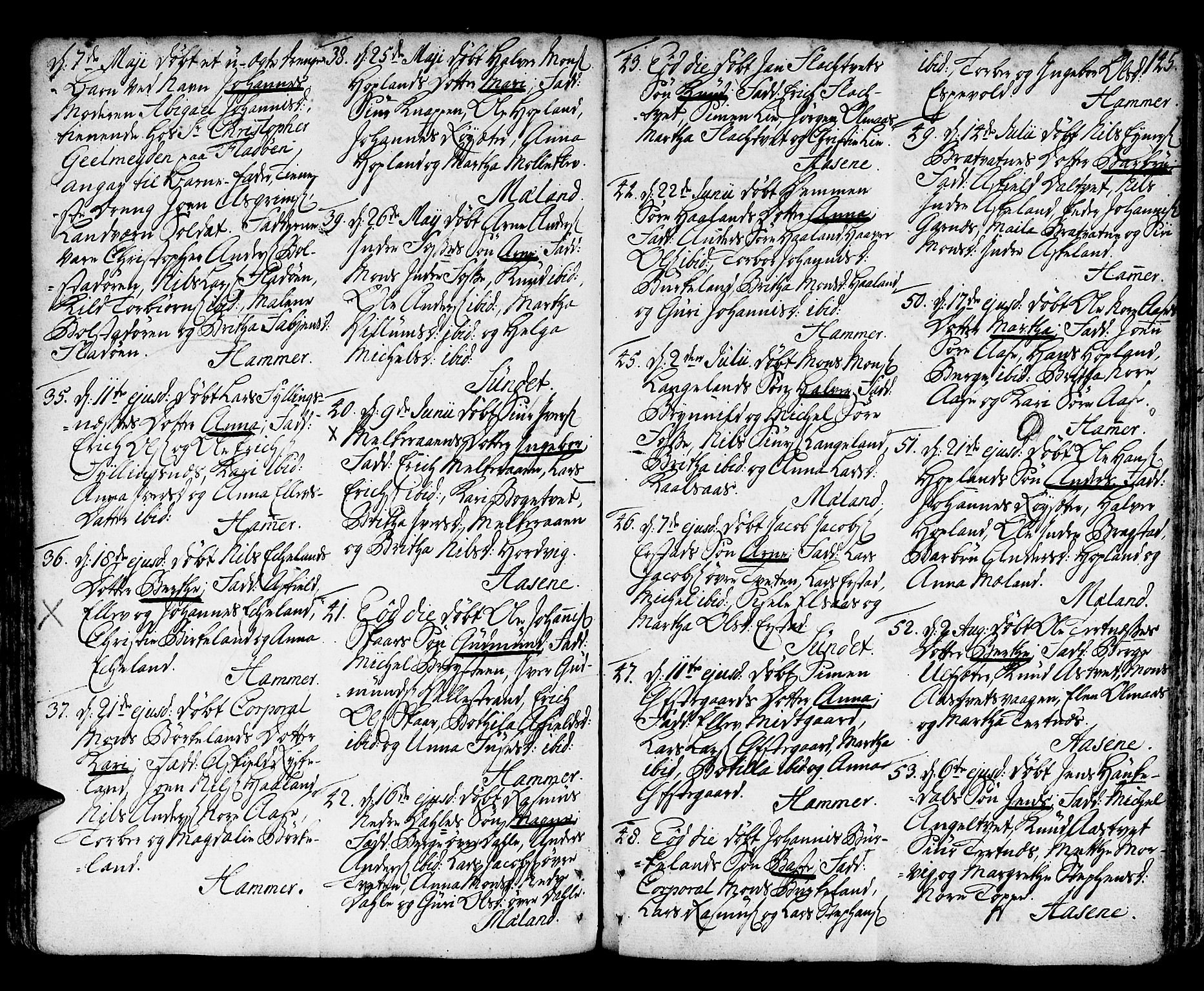 Hamre sokneprestembete, AV/SAB-A-75501/H/Ha/Haa/Haaa/L0007: Parish register (official) no. A 7, 1762-1777, p. 145