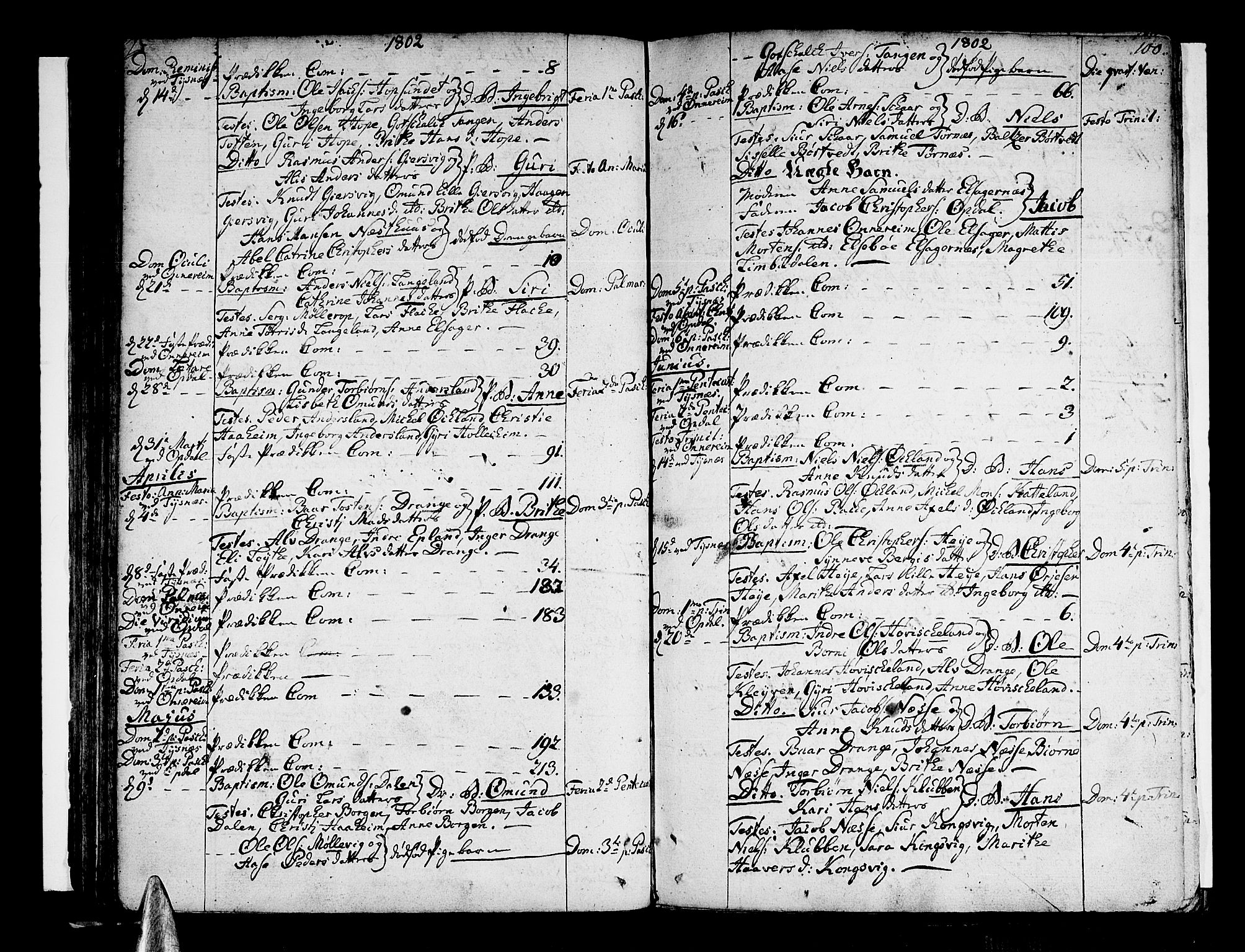 Tysnes sokneprestembete, AV/SAB-A-78601/H/Haa: Parish register (official) no. A 2 /1, 1732-1804, p. 100