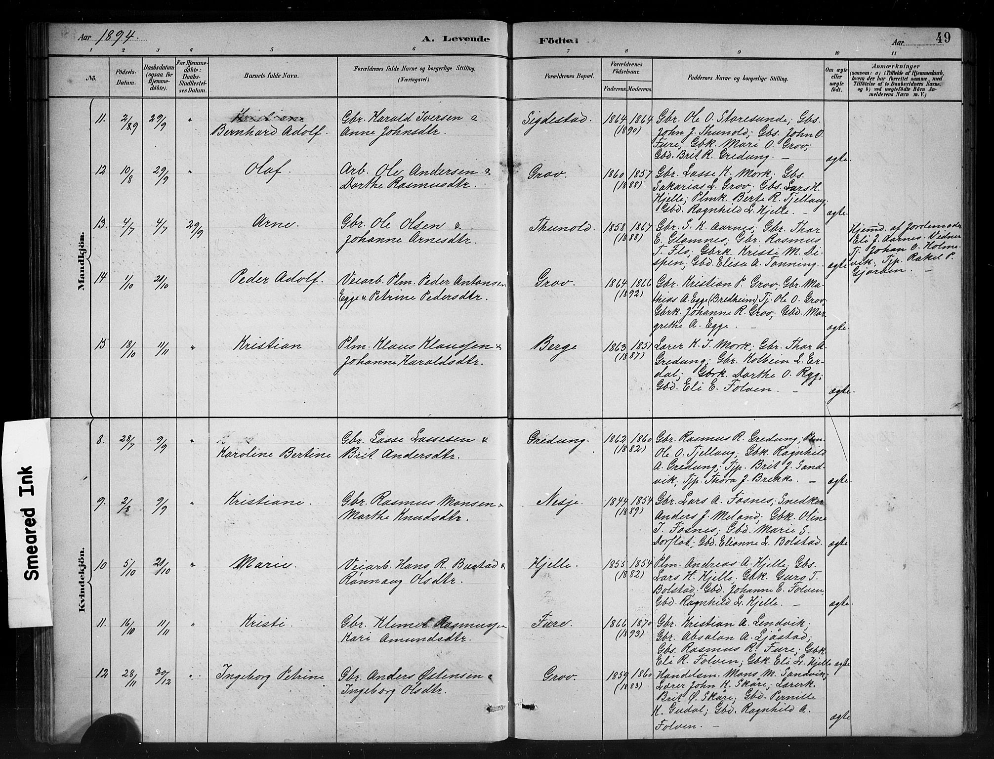 Stryn Sokneprestembete, AV/SAB-A-82501: Parish register (copy) no. C 3, 1881-1905, p. 49