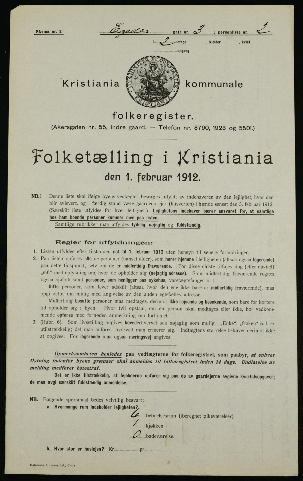 OBA, Municipal Census 1912 for Kristiania, 1912, p. 18678