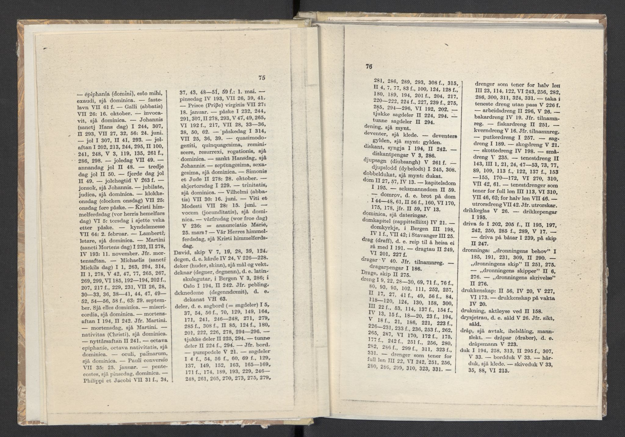 Publikasjoner utgitt av Arkivverket, PUBL/PUBL-001/C/0008: Sakregister, 1548-1567, p. 75-76