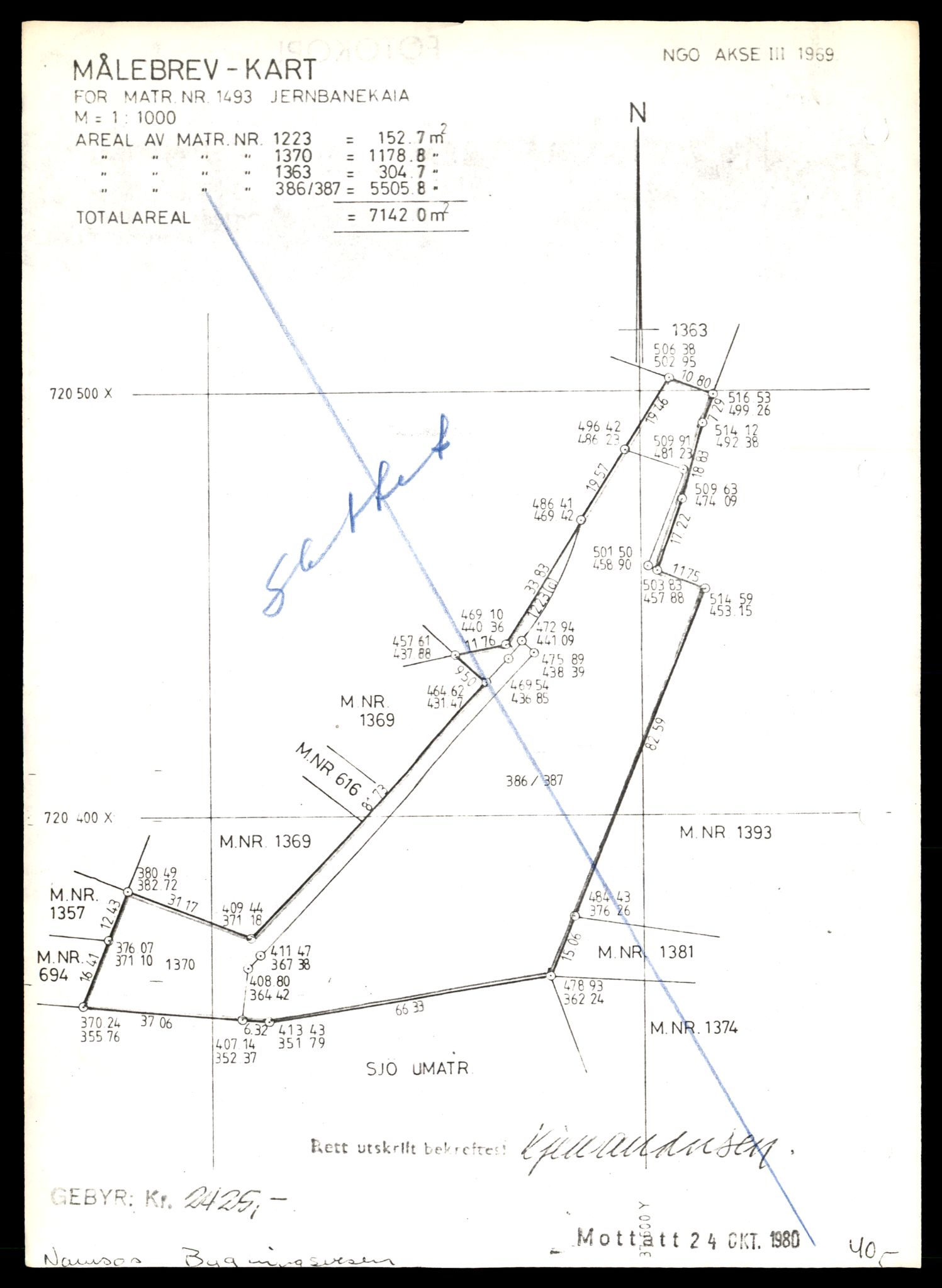 Norges statsbaner (NSB) - Trondheim distrikt, SAT/A-6436/0002/Dd/L0819: --, 1936-1990, p. 1257