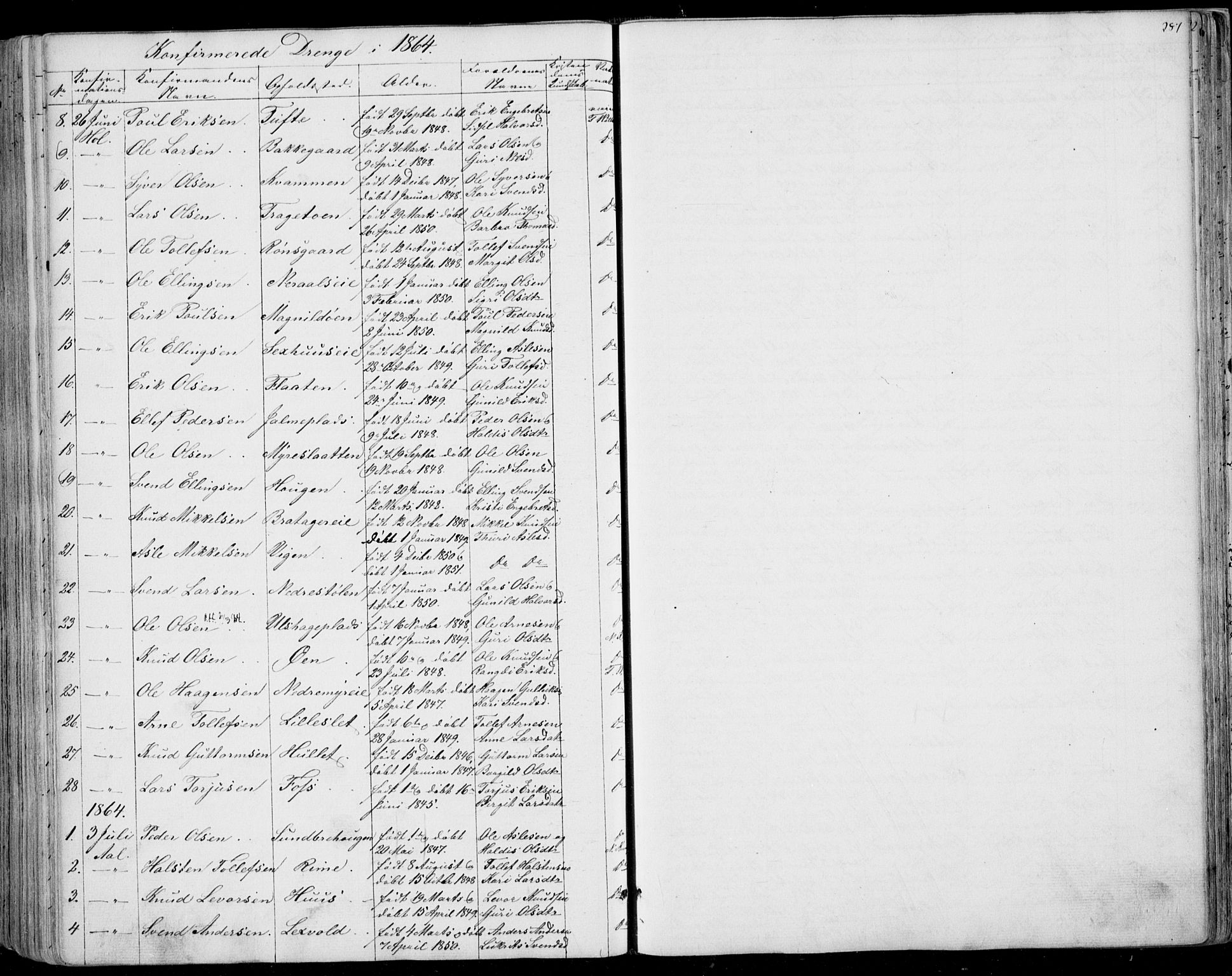 Ål kirkebøker, AV/SAKO-A-249/F/Fa/L0006: Parish register (official) no. I 6, 1849-1864, p. 287