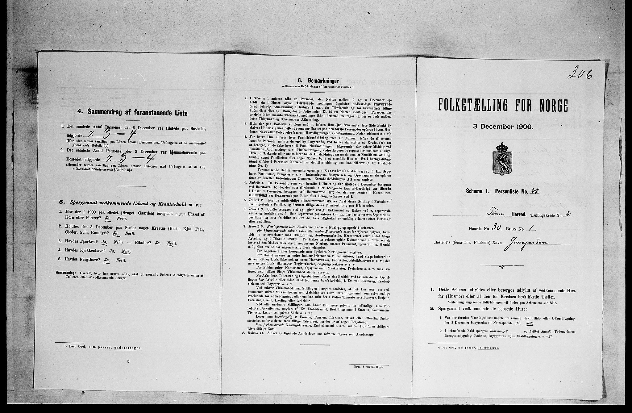 SAKO, 1900 census for Tinn, 1900, p. 227